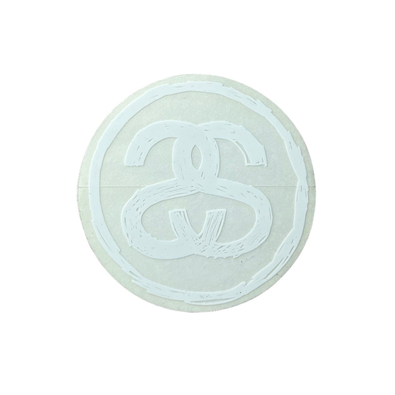 Stussy Handdrawn Circle Logo Sticker White