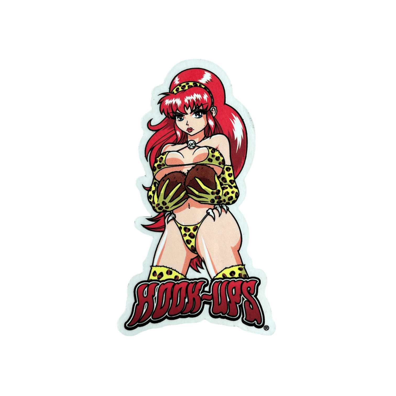 Hook-Ups Tribal Cheetah Warrior Babe Sticker.