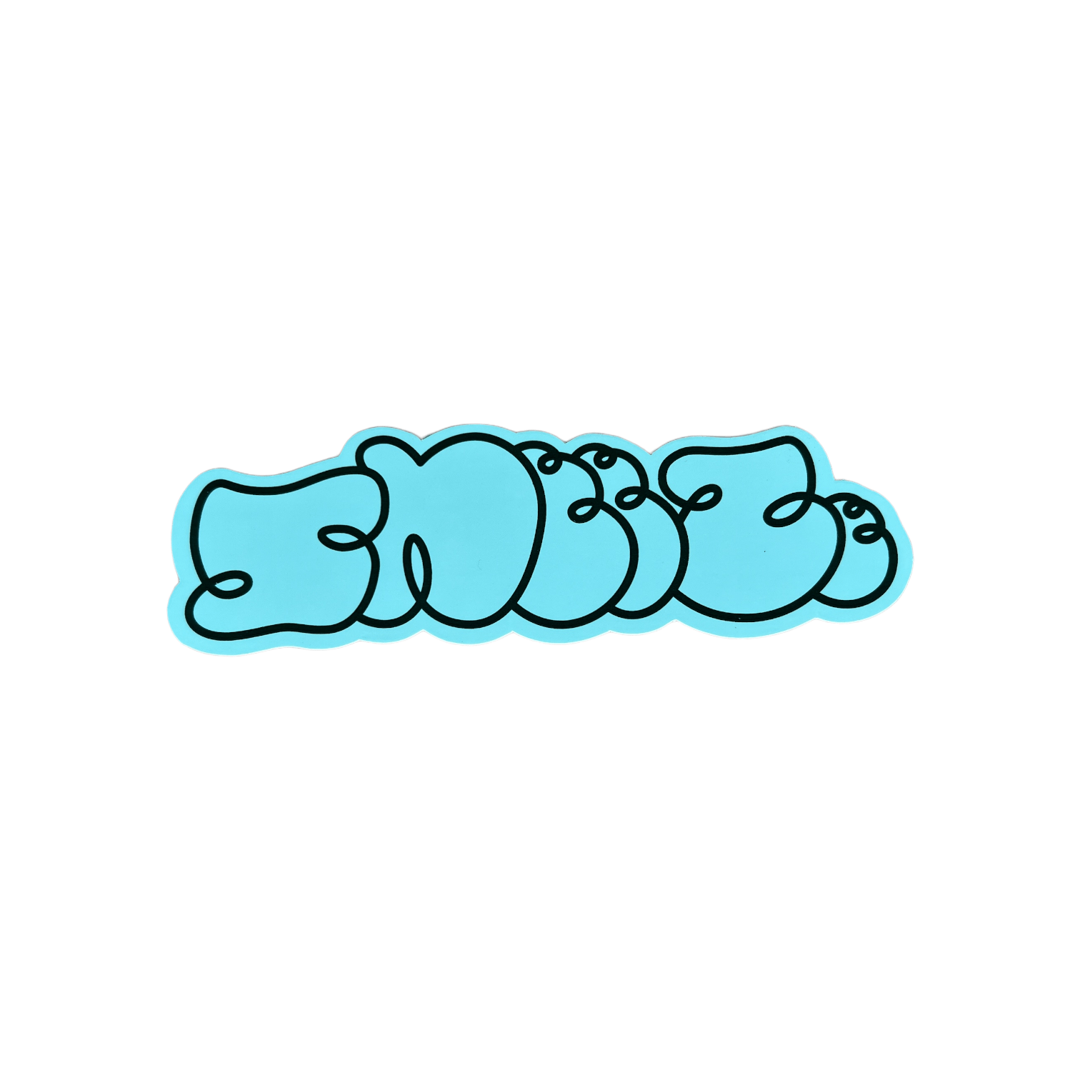 Sneeze Magazine Green on Powder Blue Logo Sticker