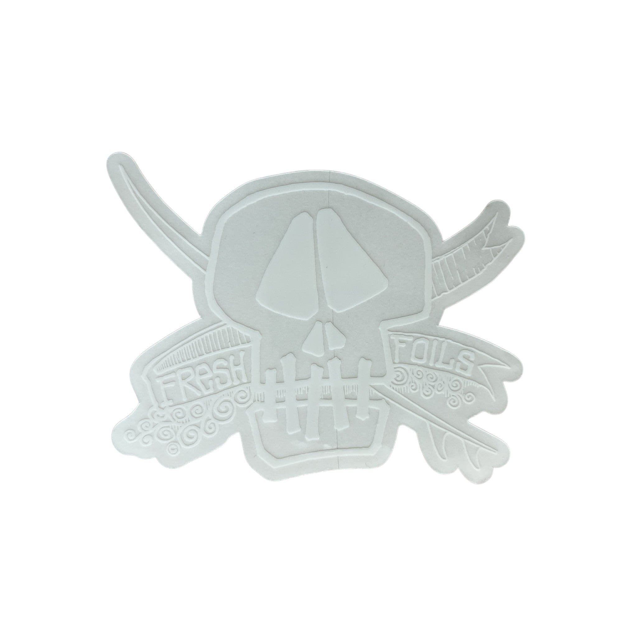 Stussy Fresh Foils Skull and Boards Sticker White