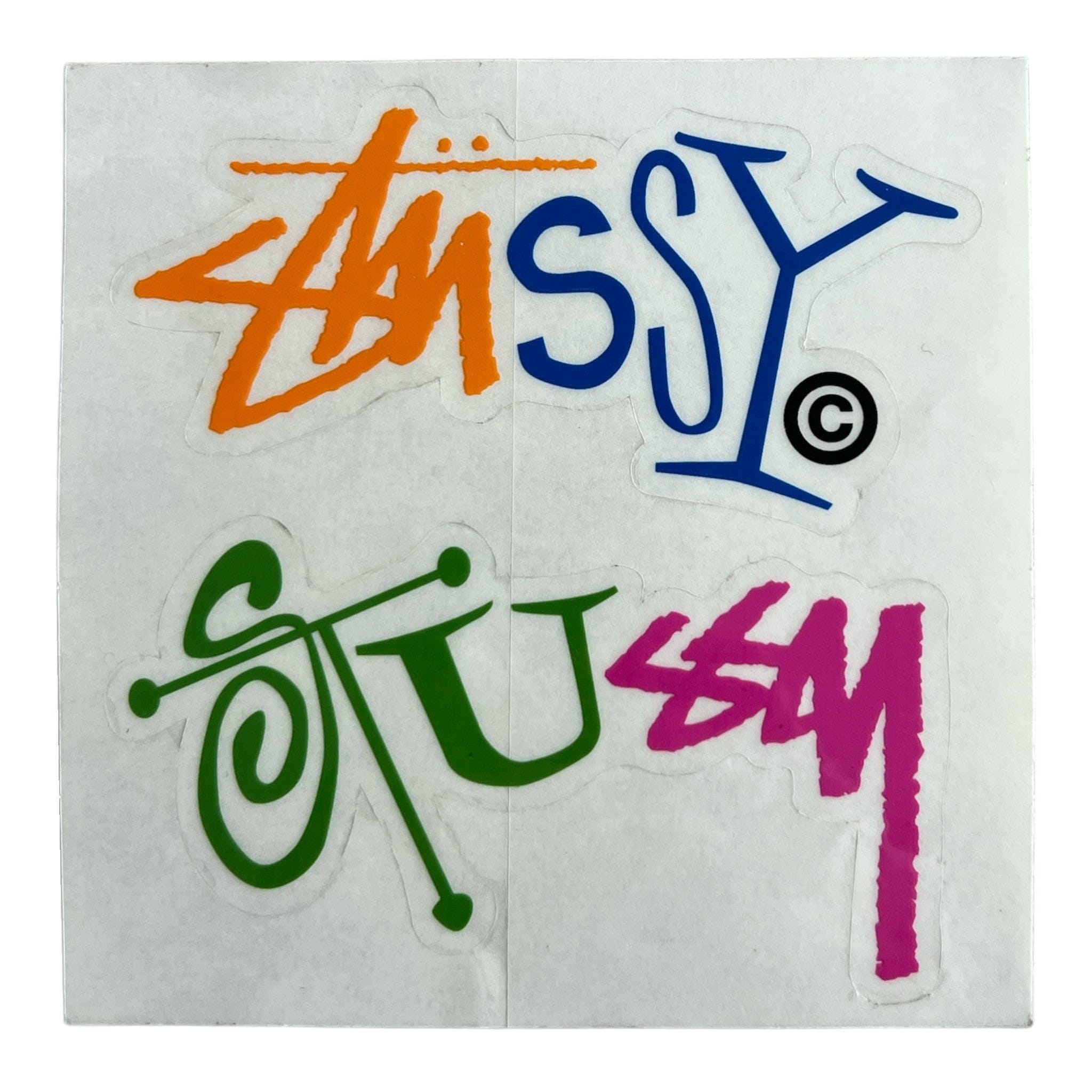 Stussy Dual Design Sticker Colors