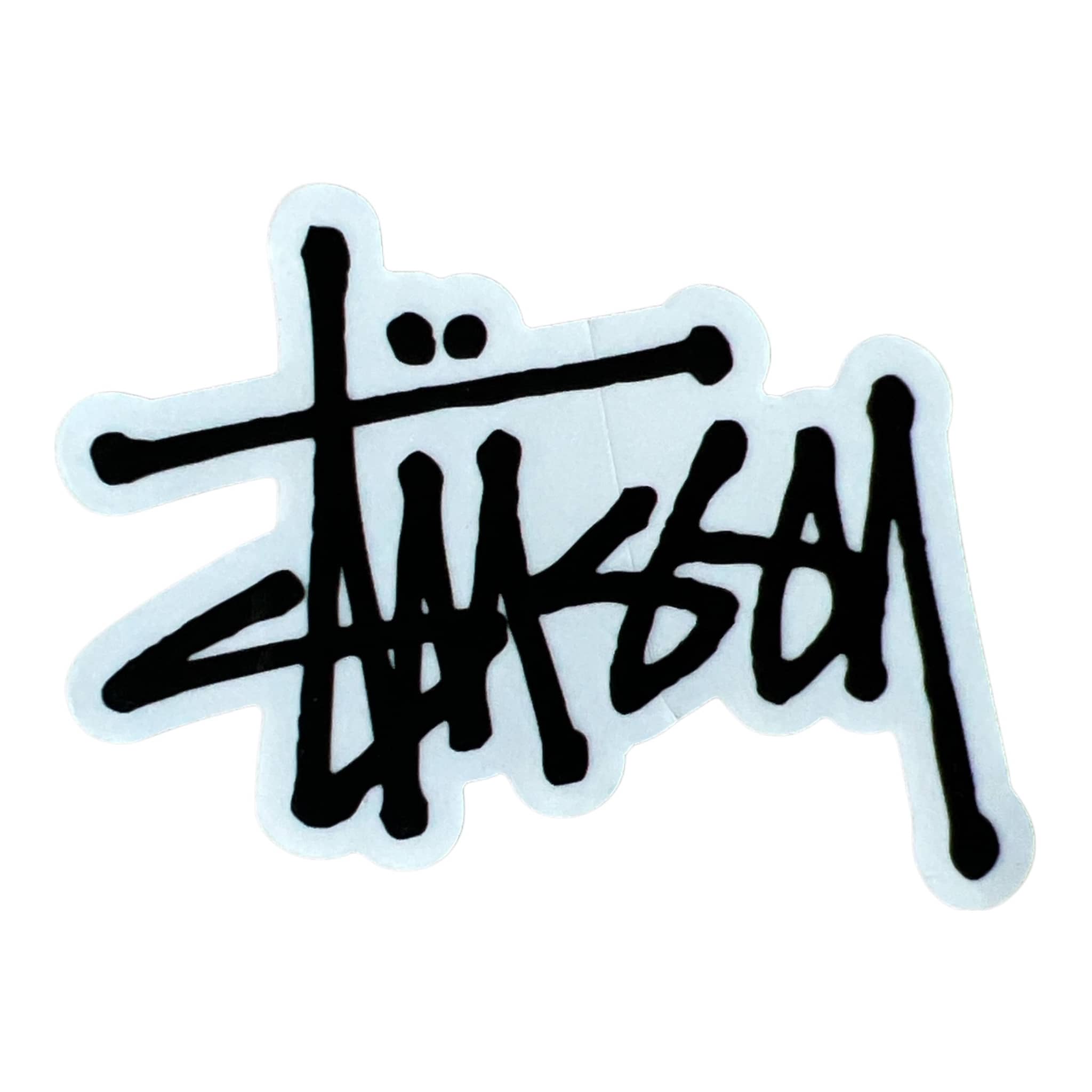 Stussy Class Script Black Medium Sticker