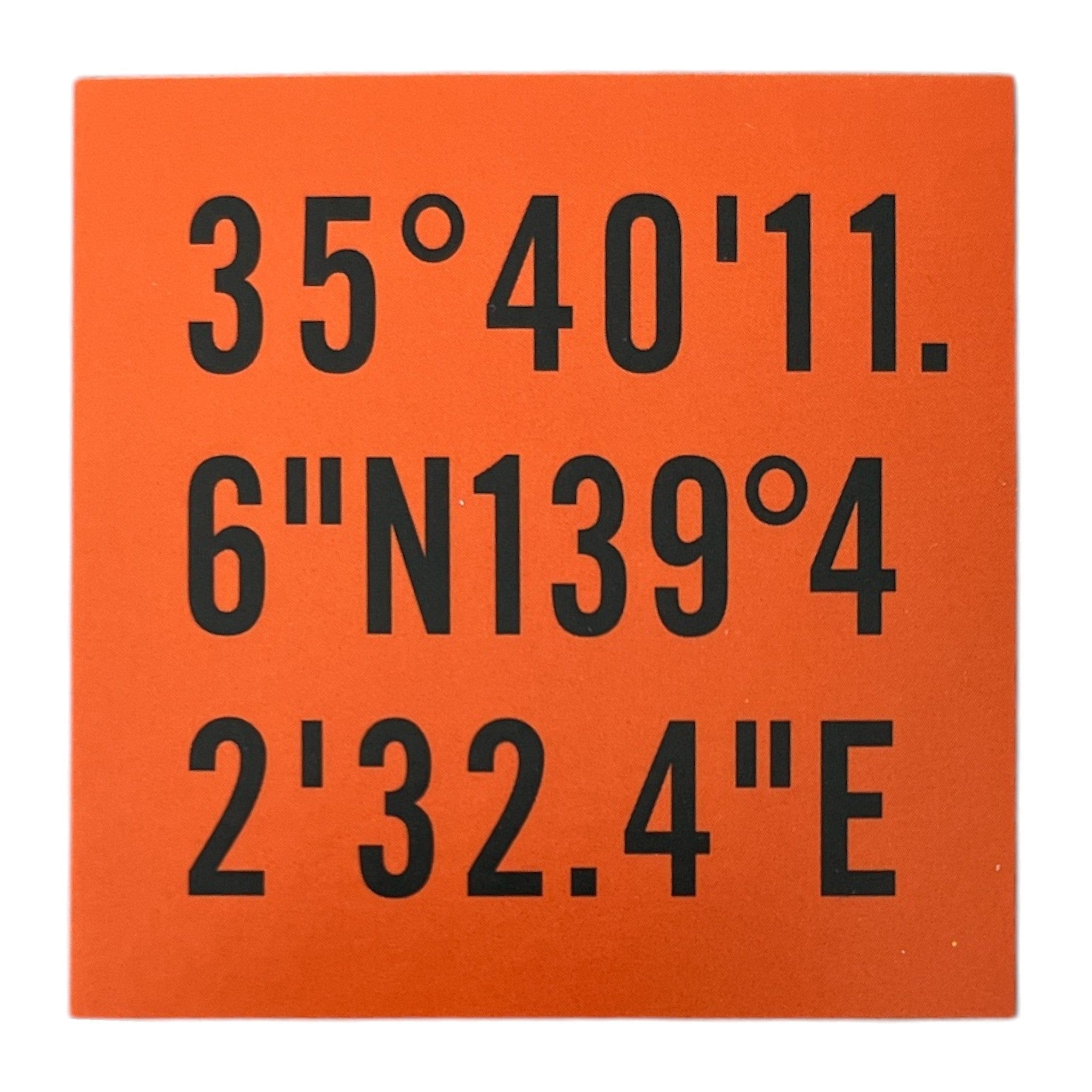 Wtaps Coordinates Sticker