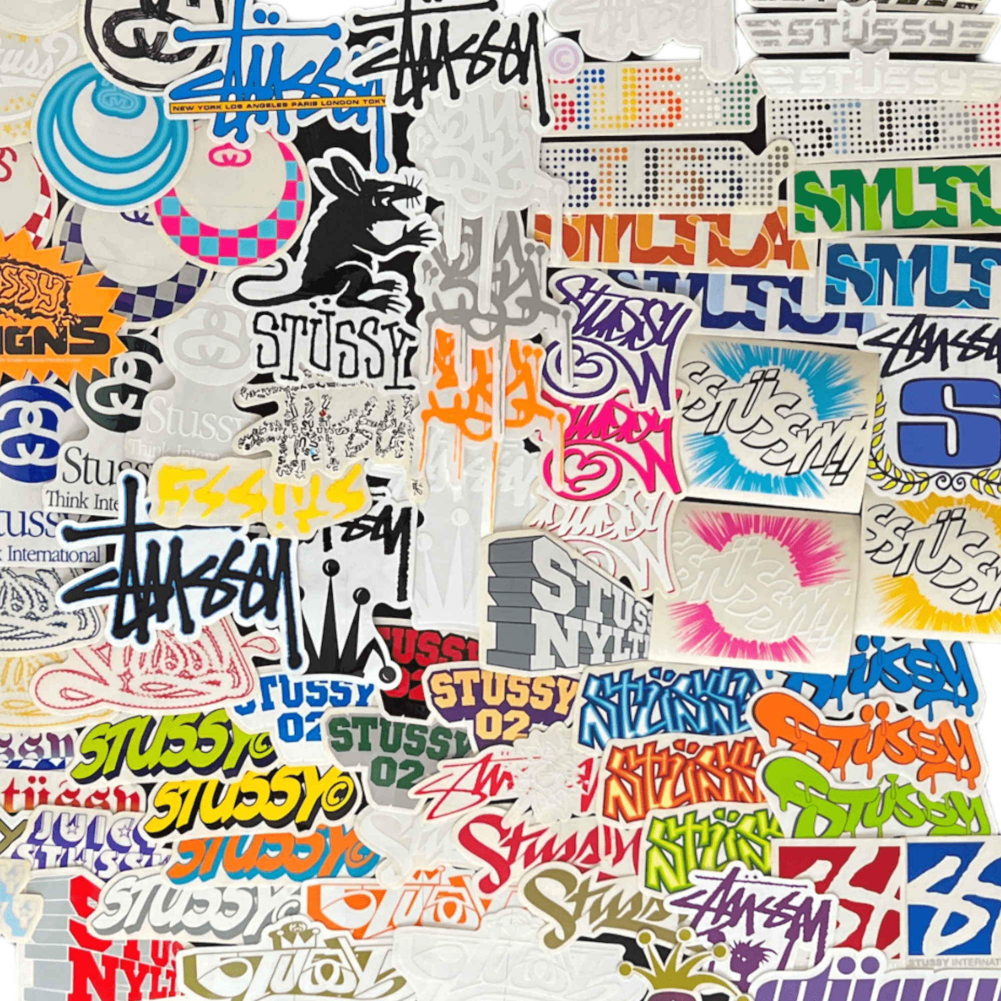 Stussy Sticker Collage