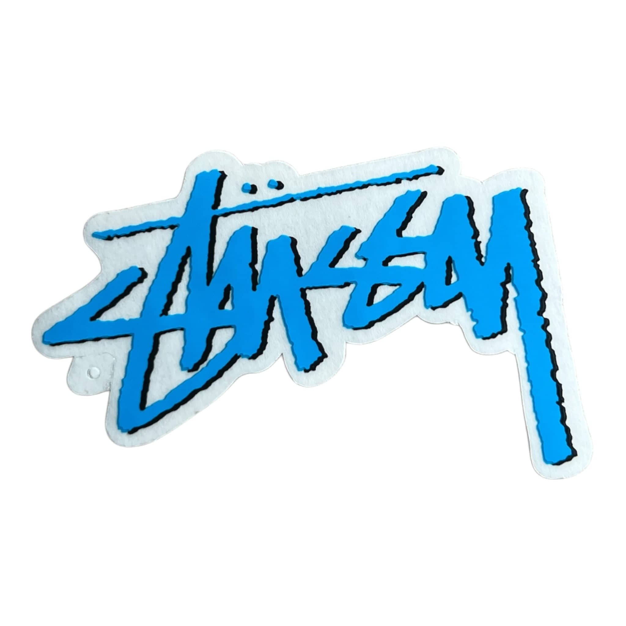 Stussy Mini Blue Painted Script Sticker