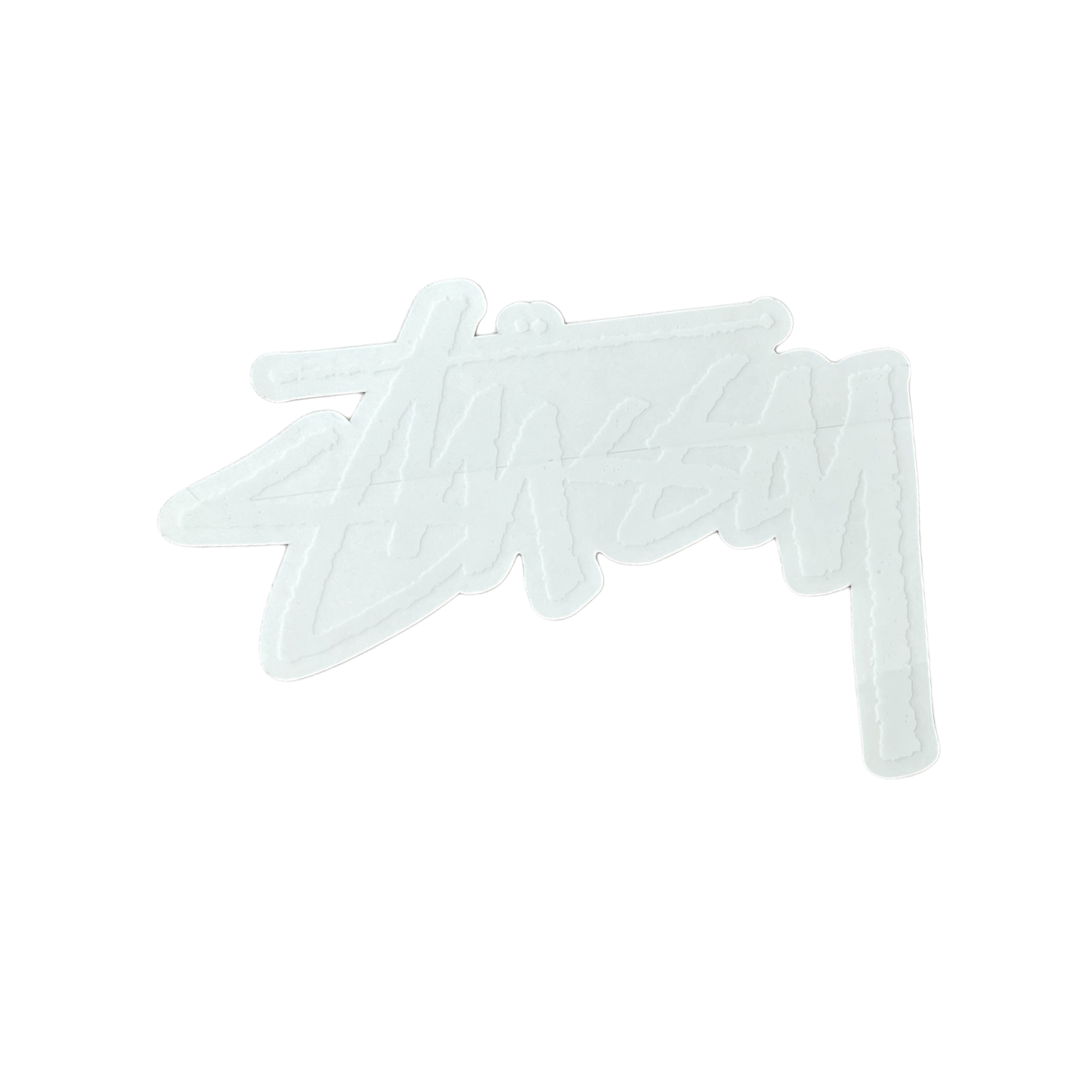 Stussy White Script Sticker