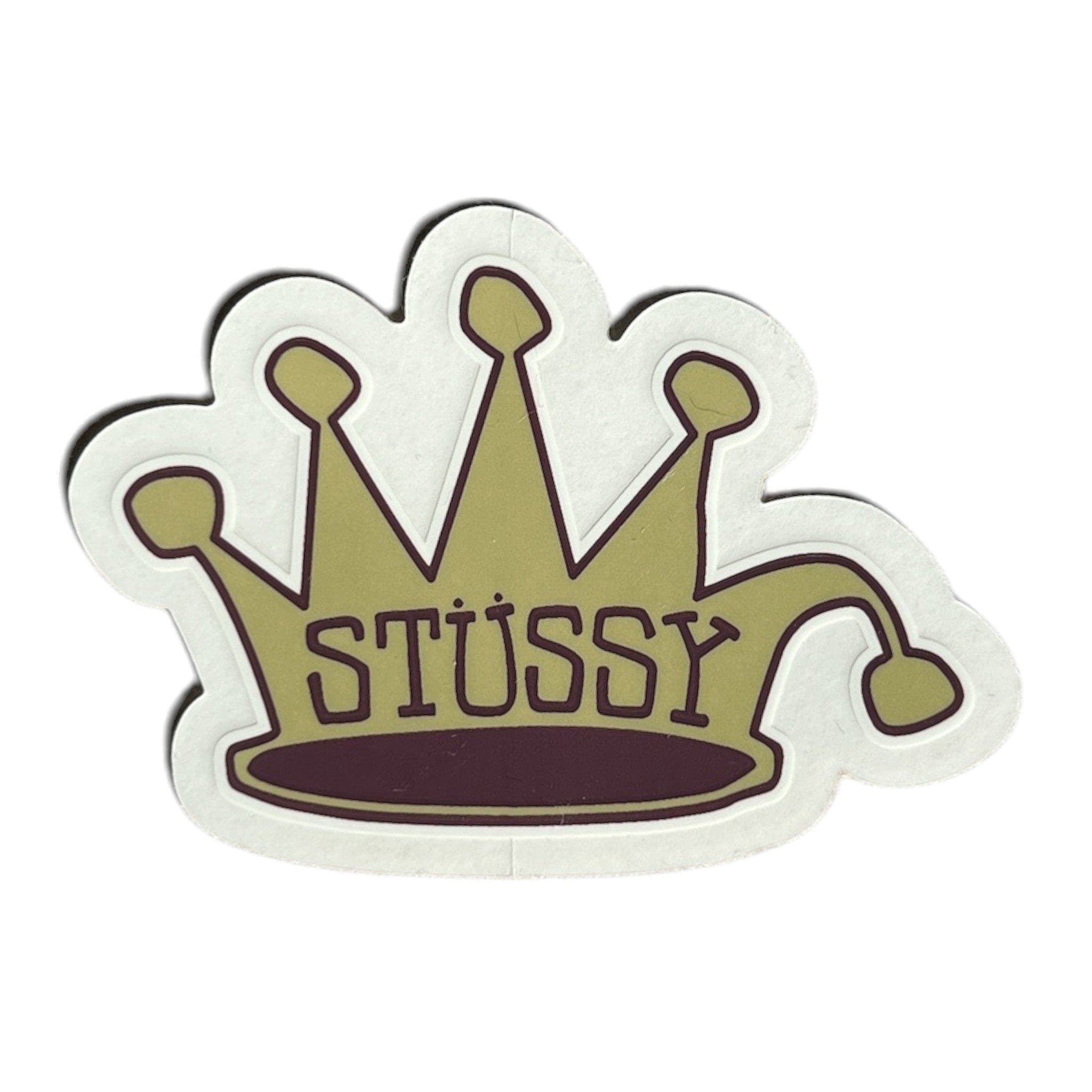Stussy logo with crown design on a white background