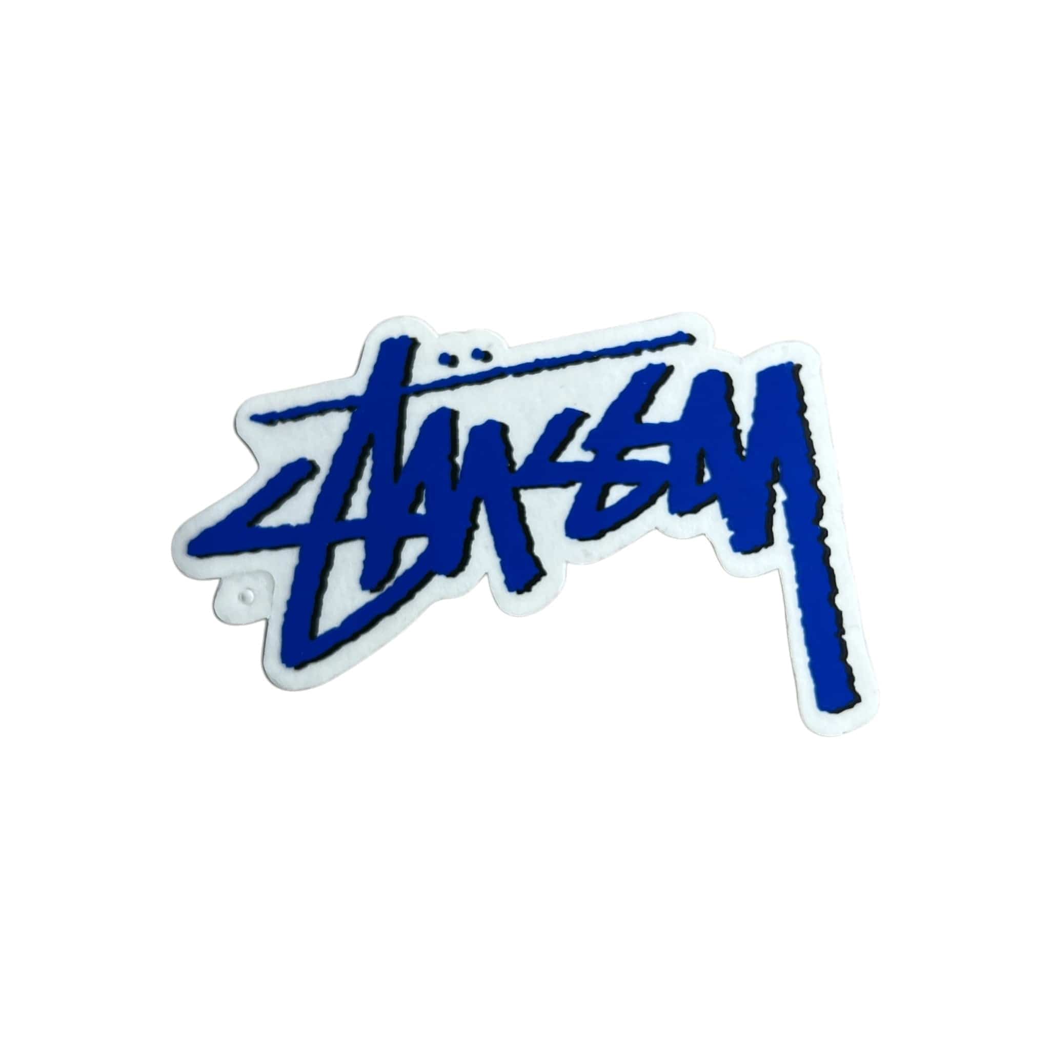 Stussy Mini Dark Blue Painted Script Sticker
