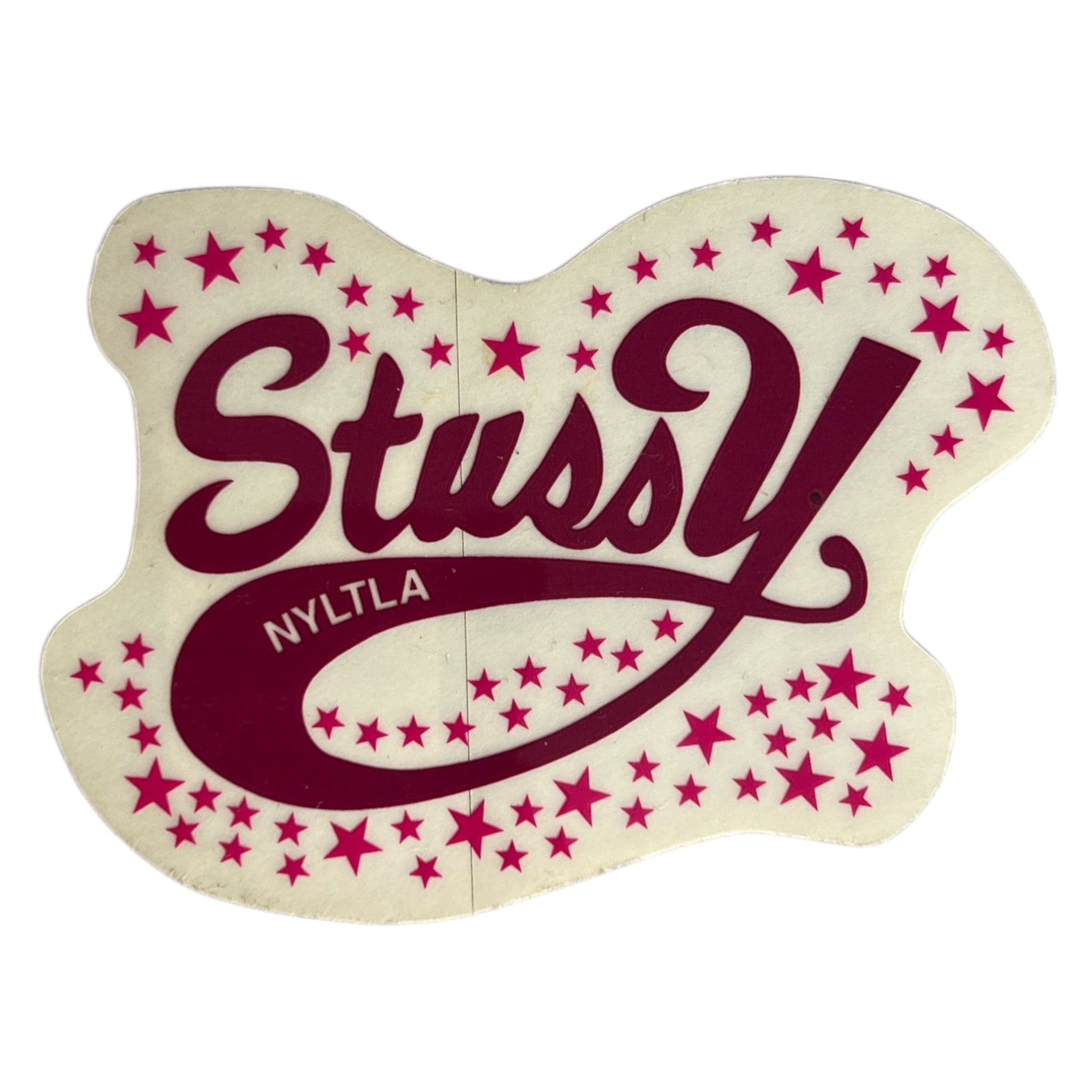 stussy pop star sticker in pink