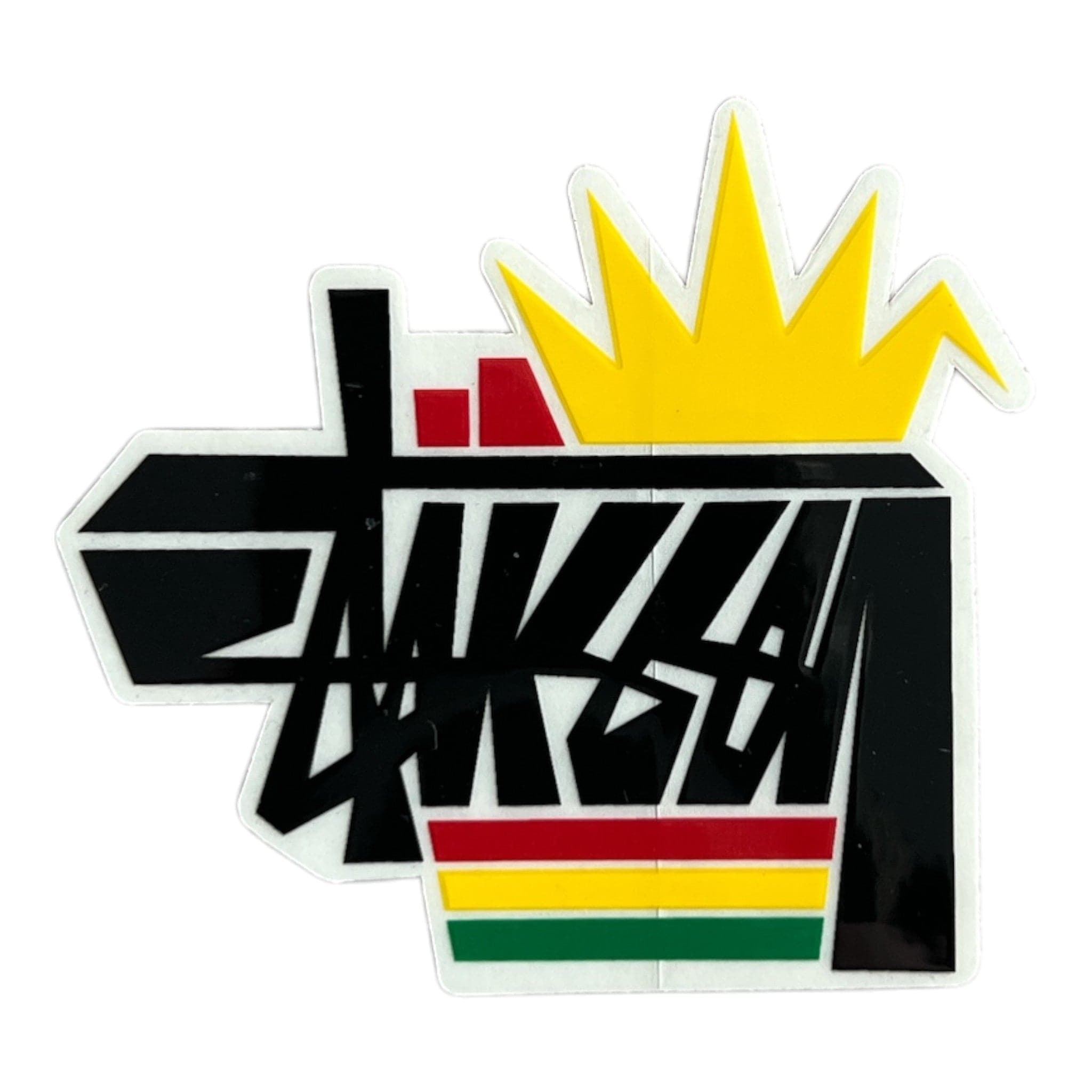 Stussy Rasta Lines Sticker Black