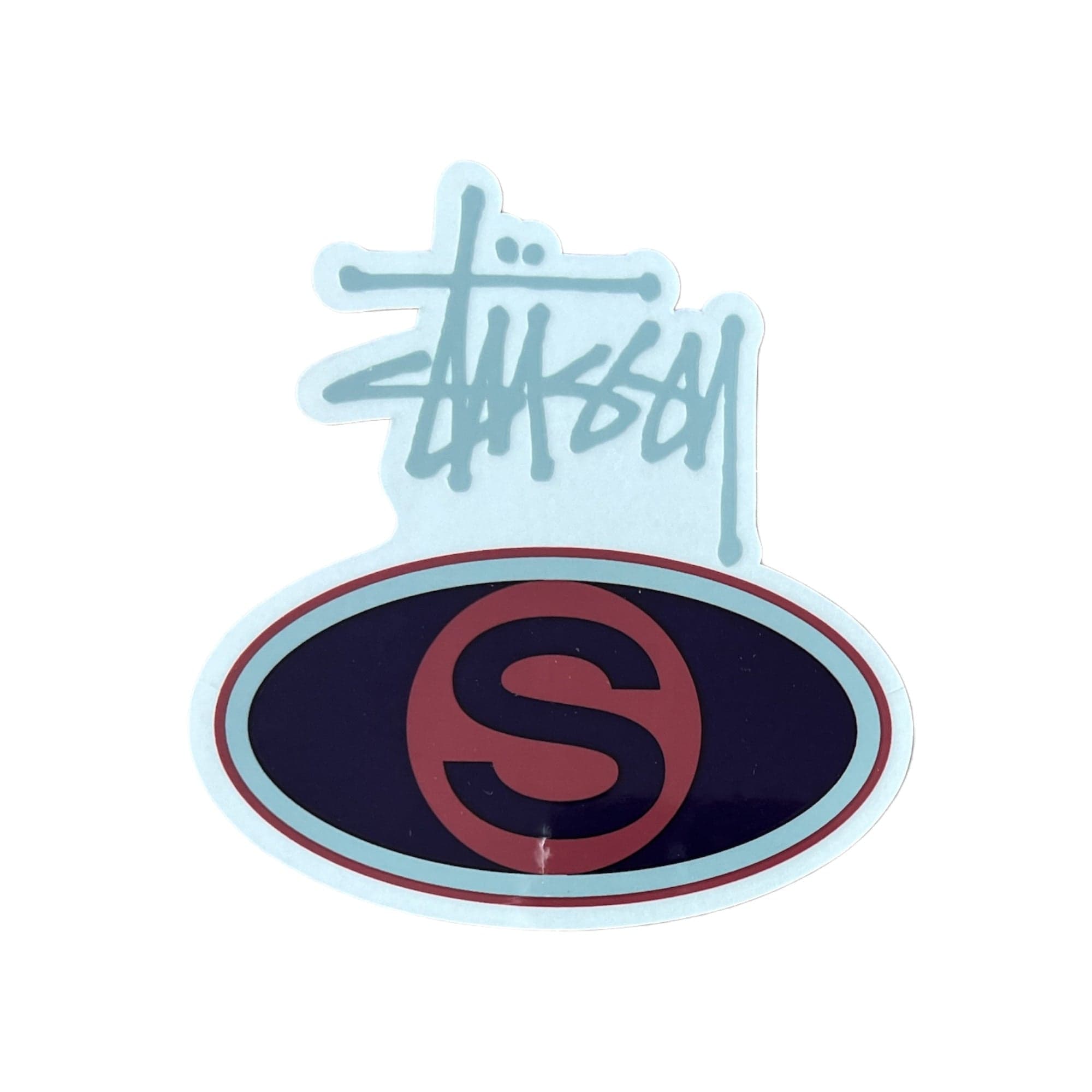 Stussy Script on "S" Sticker Silver