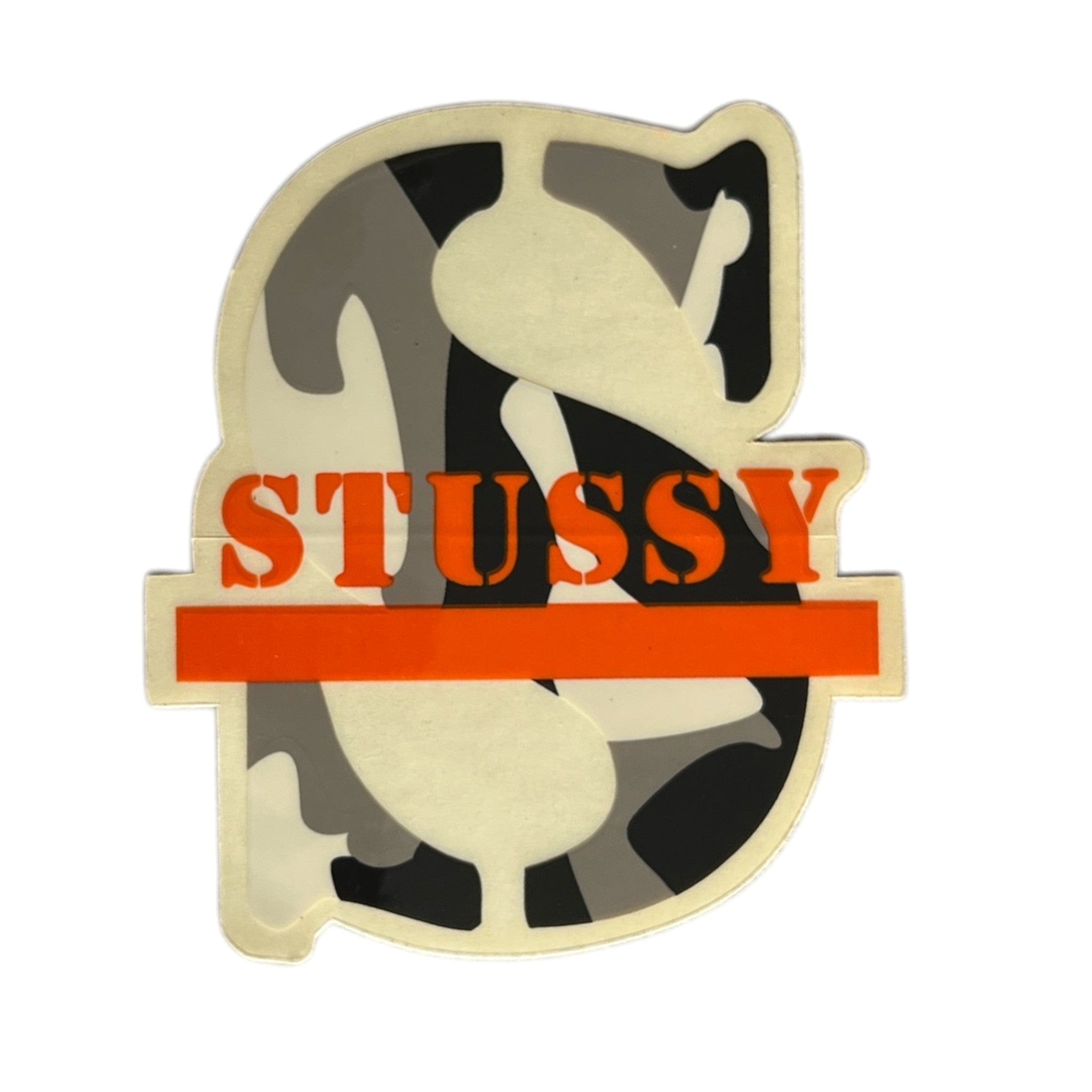Stussy logo with a stylized bear design on a white background