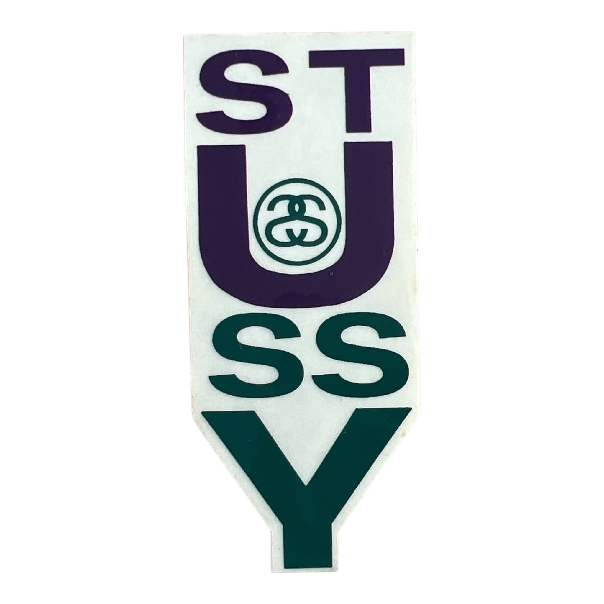 Stussy Stacked Up Green Purple Sticker