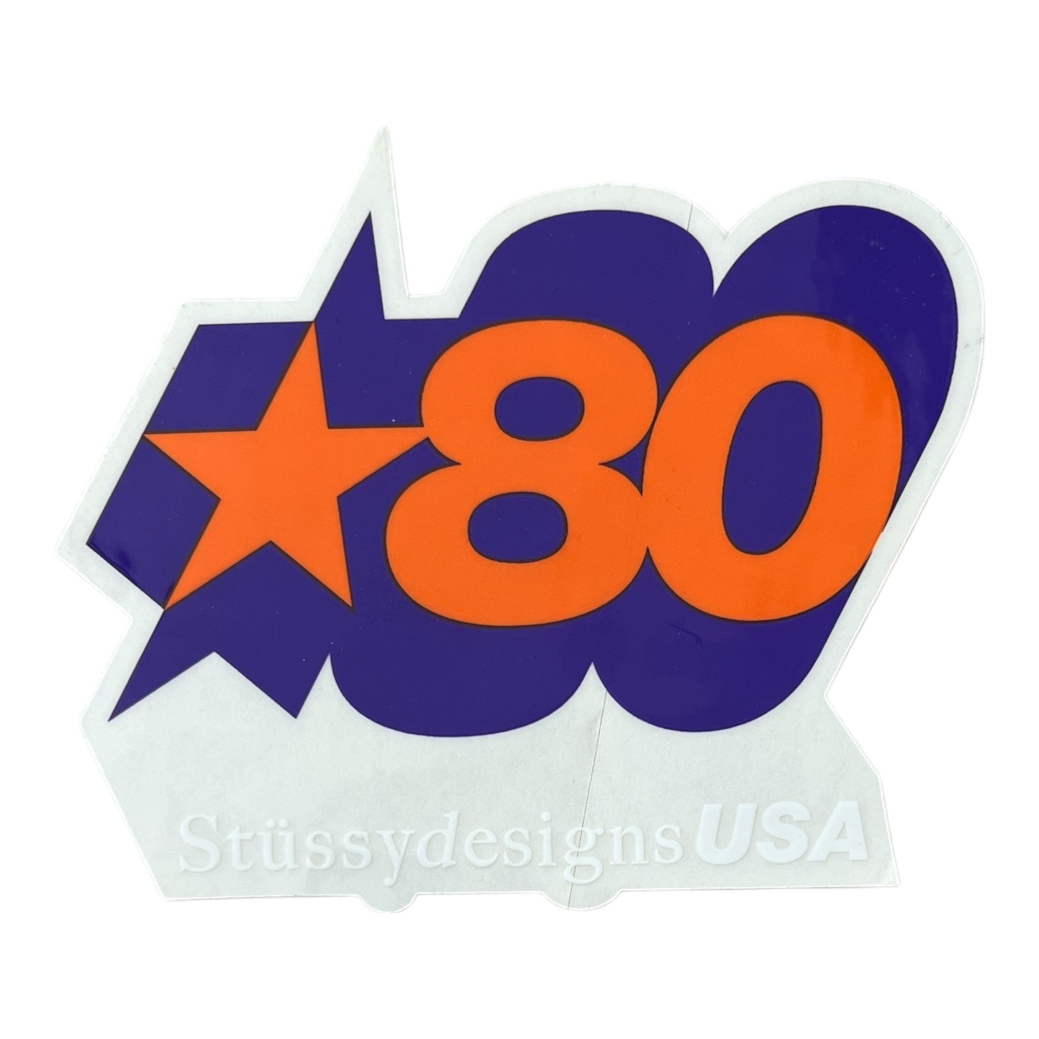 Stussy Star 80 Sticker Orange