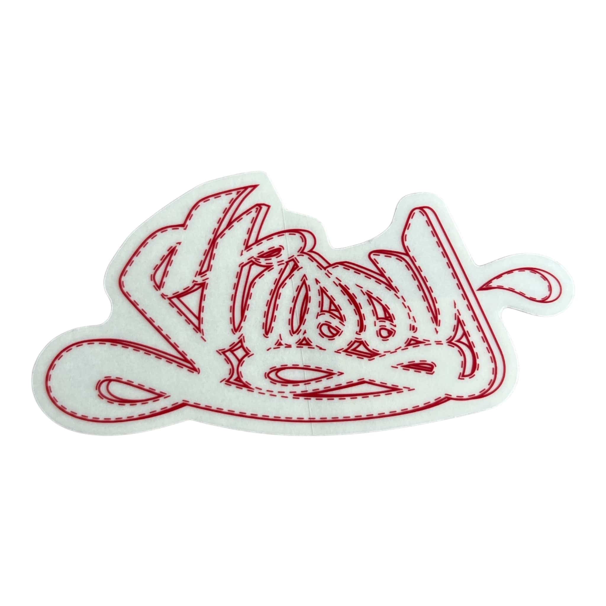 Stussy Stitched Sticker Red