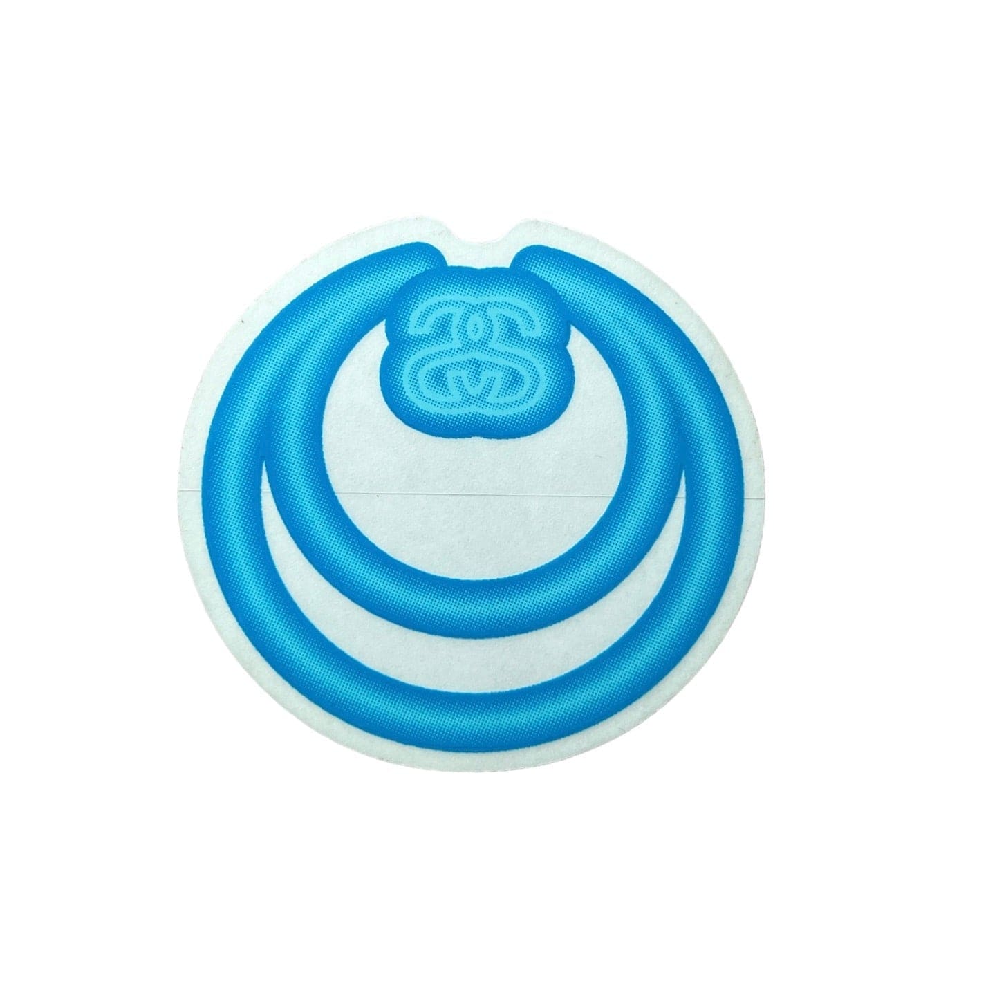 Stussy Double Circle Sticker . The sticker measures 3"x3".