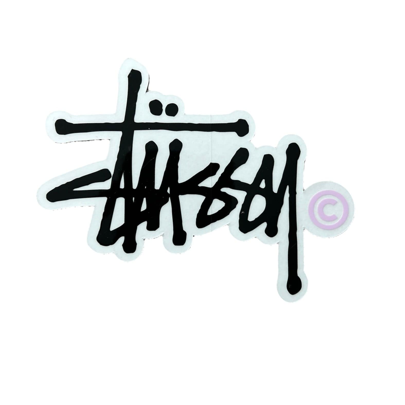 Stussy OG Script  Sticker . The sticker measures 3.75"x4.25".