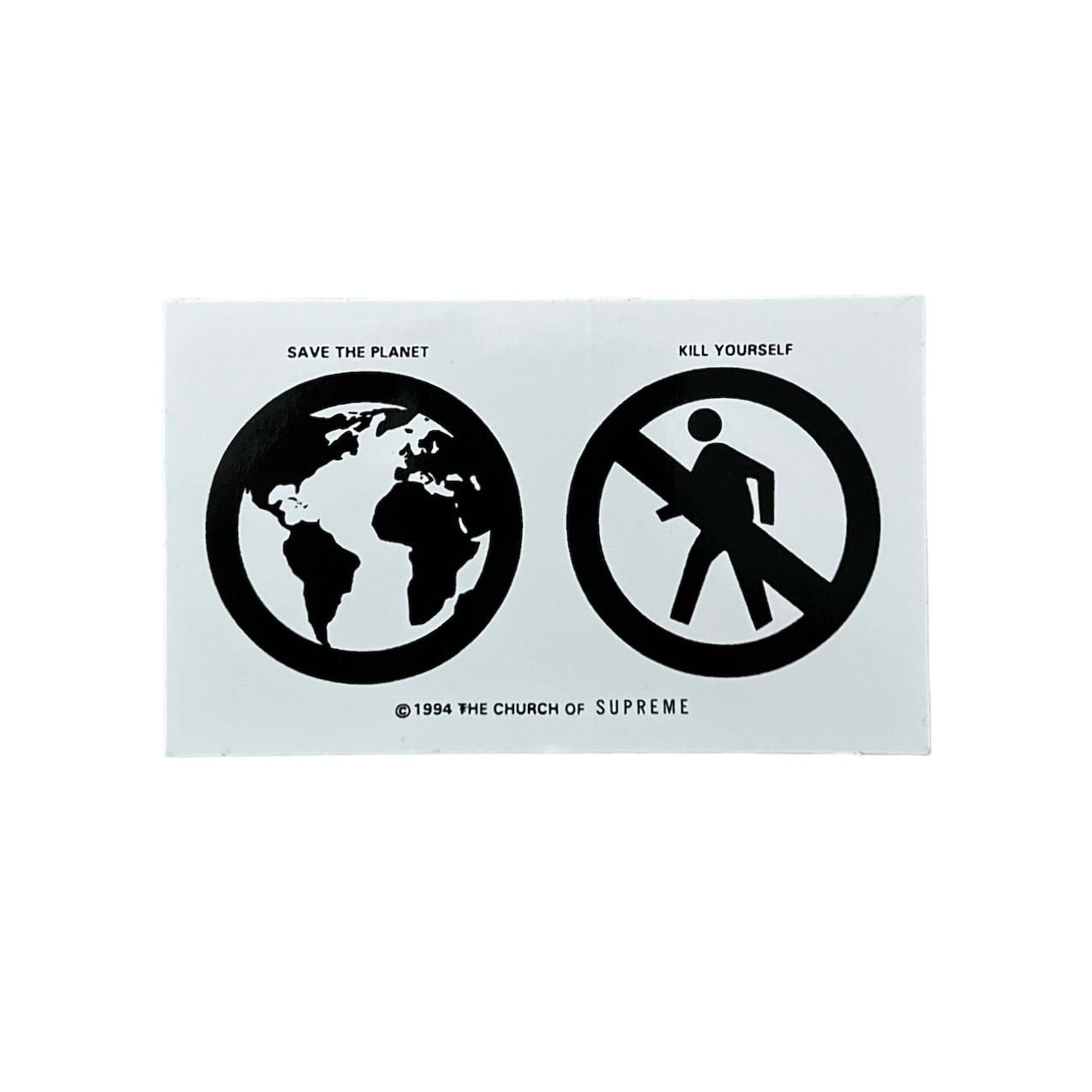 Supreme Save The Planet Sticker White FW19