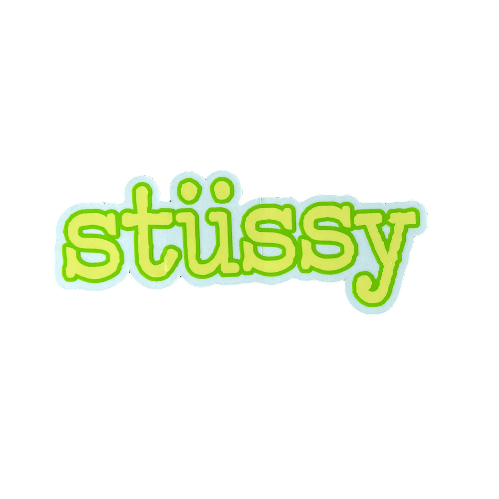 Stussy Typewriter Sticker Yellow