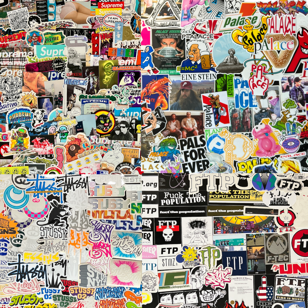 All Supreme, Palace, Stussy and FTP FuckThePopulation Stickers