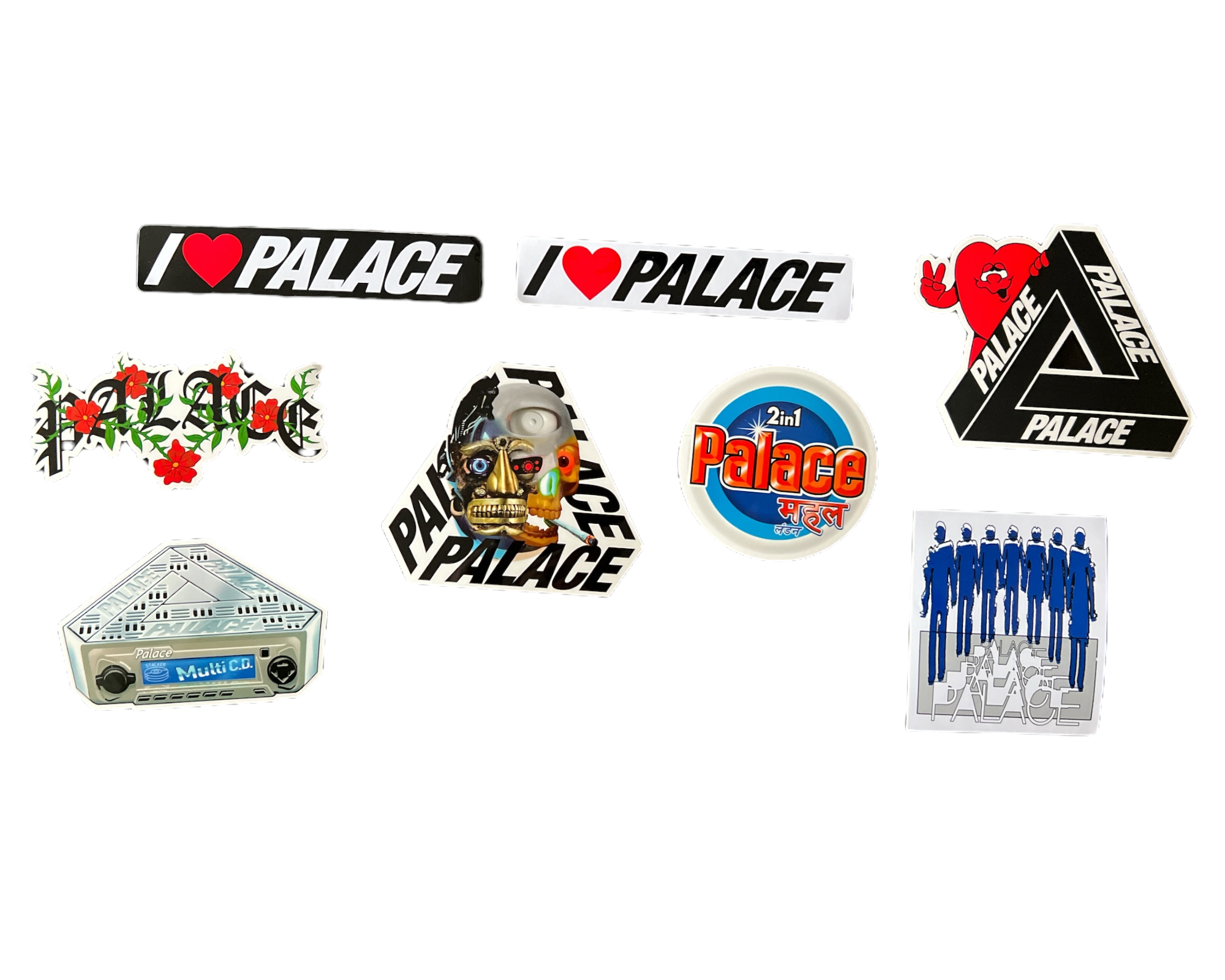 Palace Skateboards Stickers from sticker packs released in the 2024 seasons