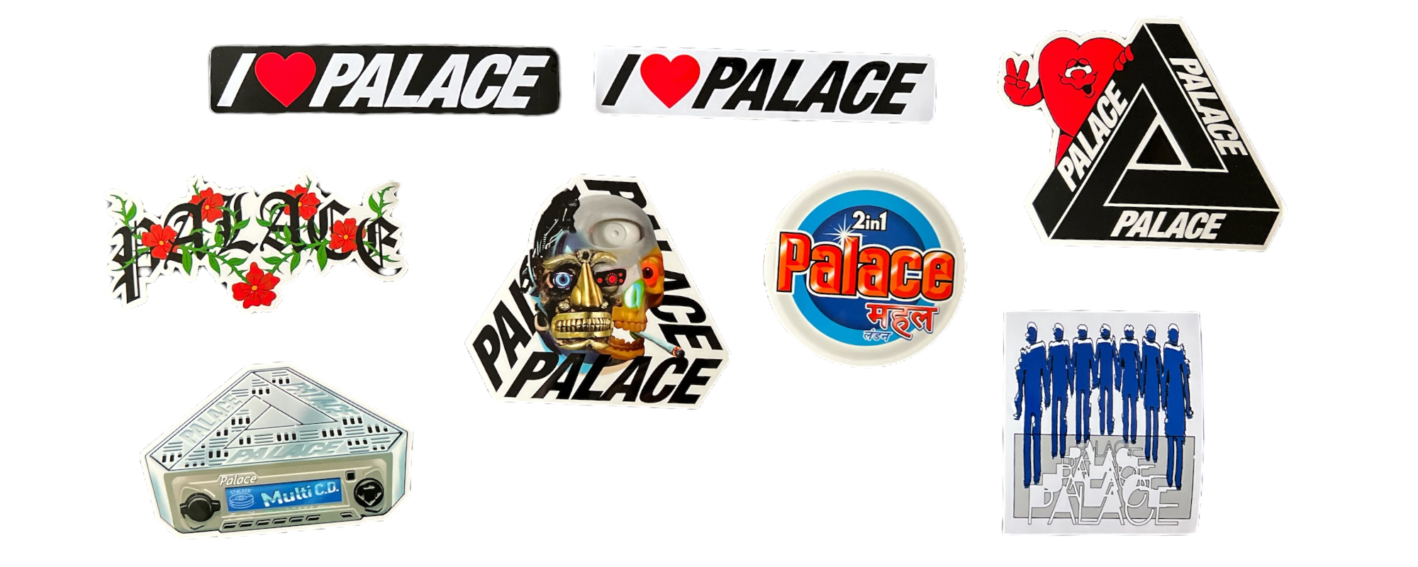 Palace Skateboards Stickers from the Sticker packs released in the Spring collection of 2024.