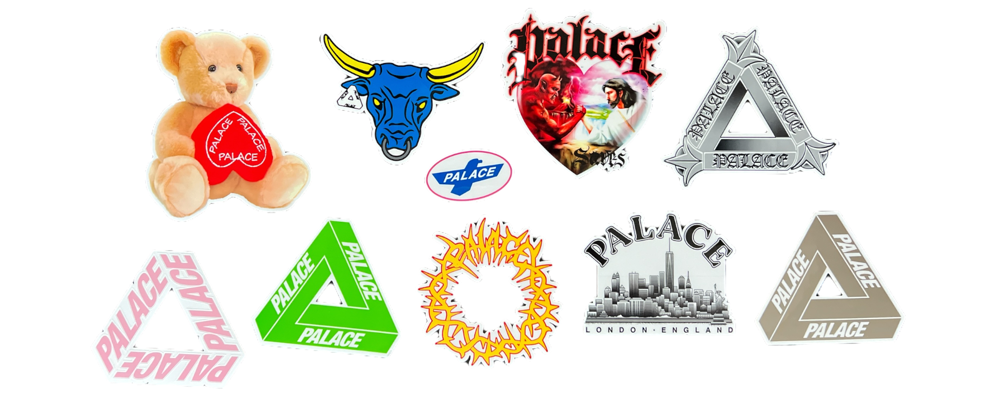 Palace Stickers from sticker packs released in the Summer season of 2024.