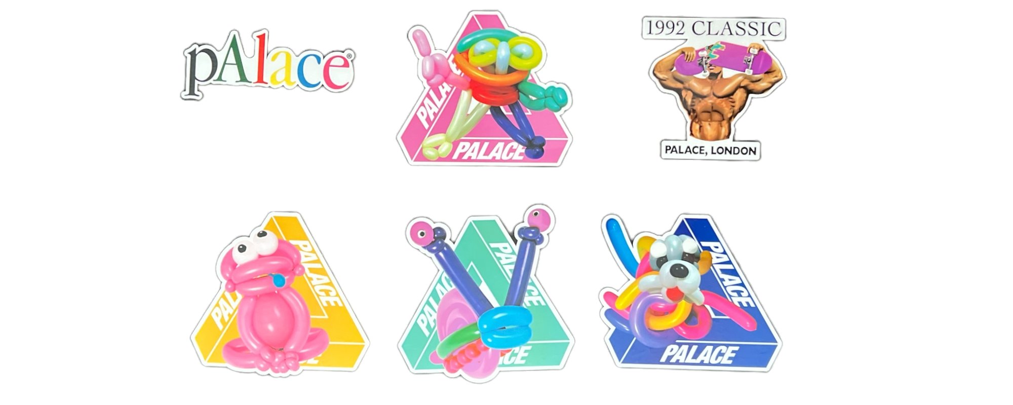 Palace Stickers from sticker packs released in the Summer season of 2023.