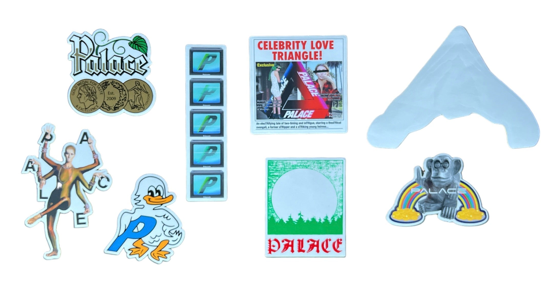 Palace Stickers from sticker packs released in the Winter season of 2019.