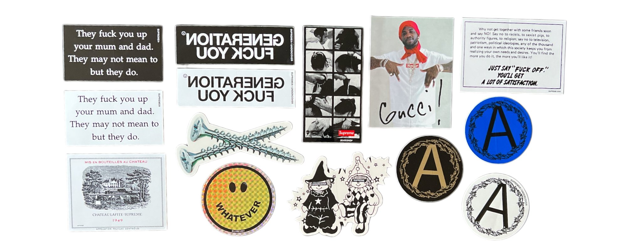 Supreme stickers released during the Fall Winter season of 2016.