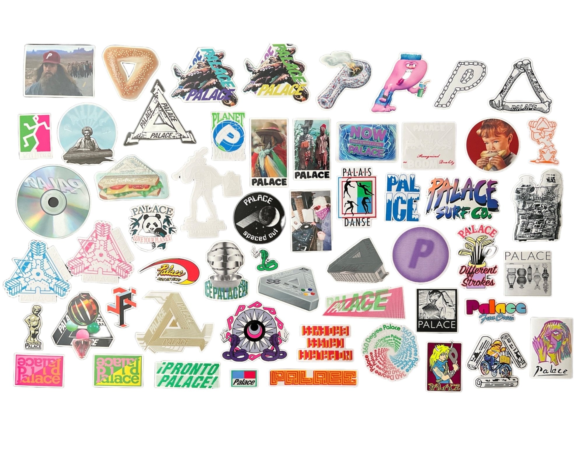 Palace Skateboards Stickers from sticker packs released in the 2018 seasons