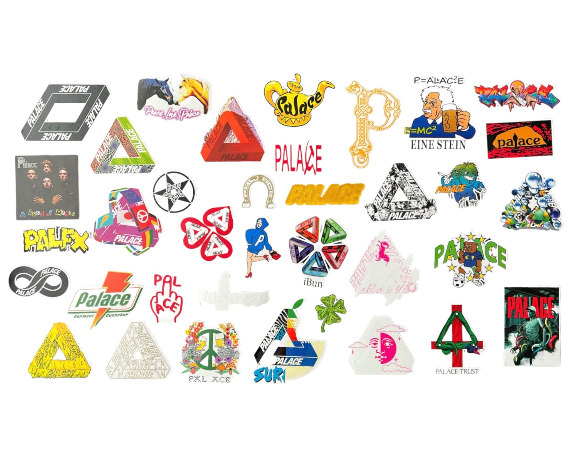 Palace Skateboards Stickers from sticker packs released in the 2021 seasons