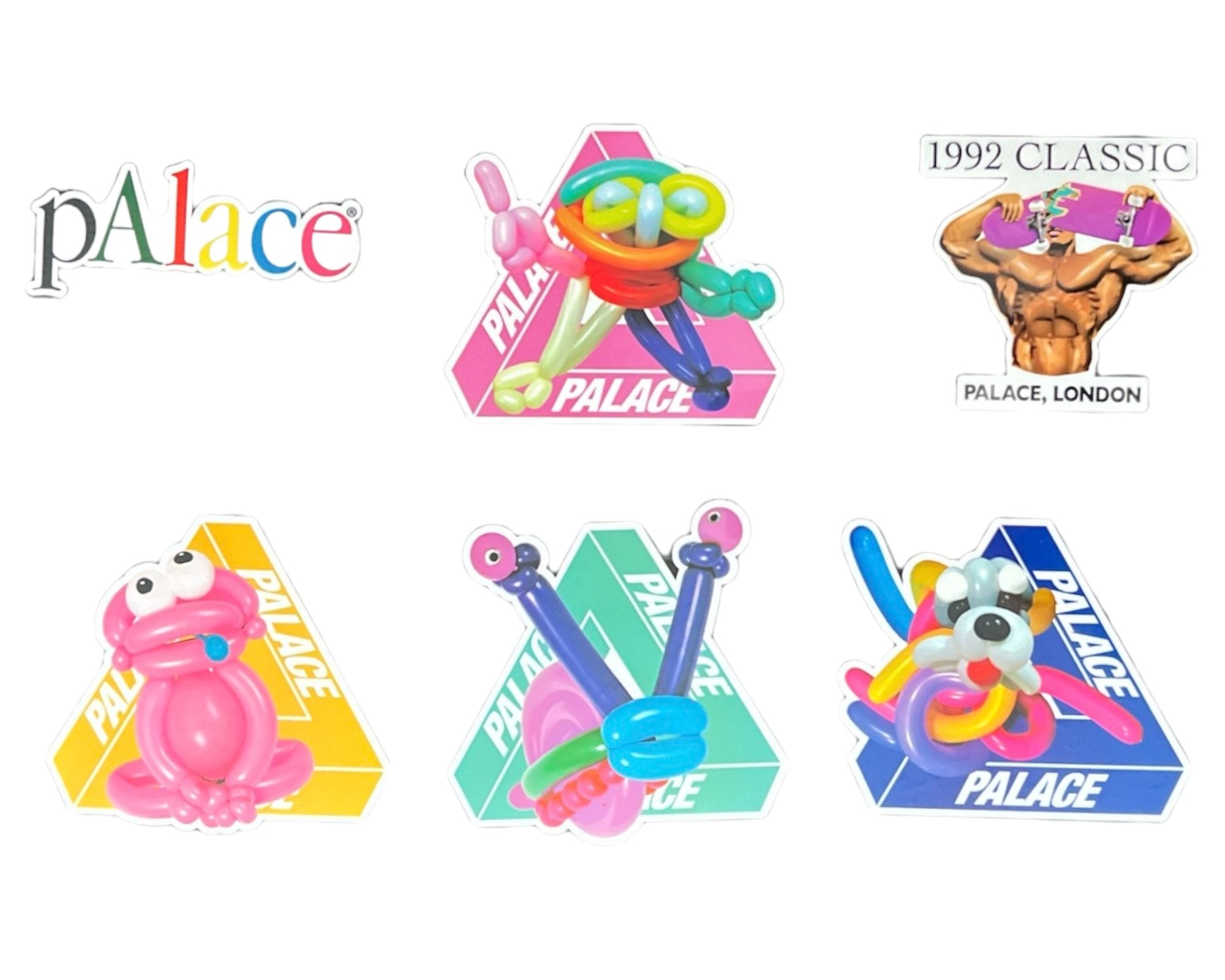 Palace Skateboards Stickers from sticker packs released in the 2023 seasons