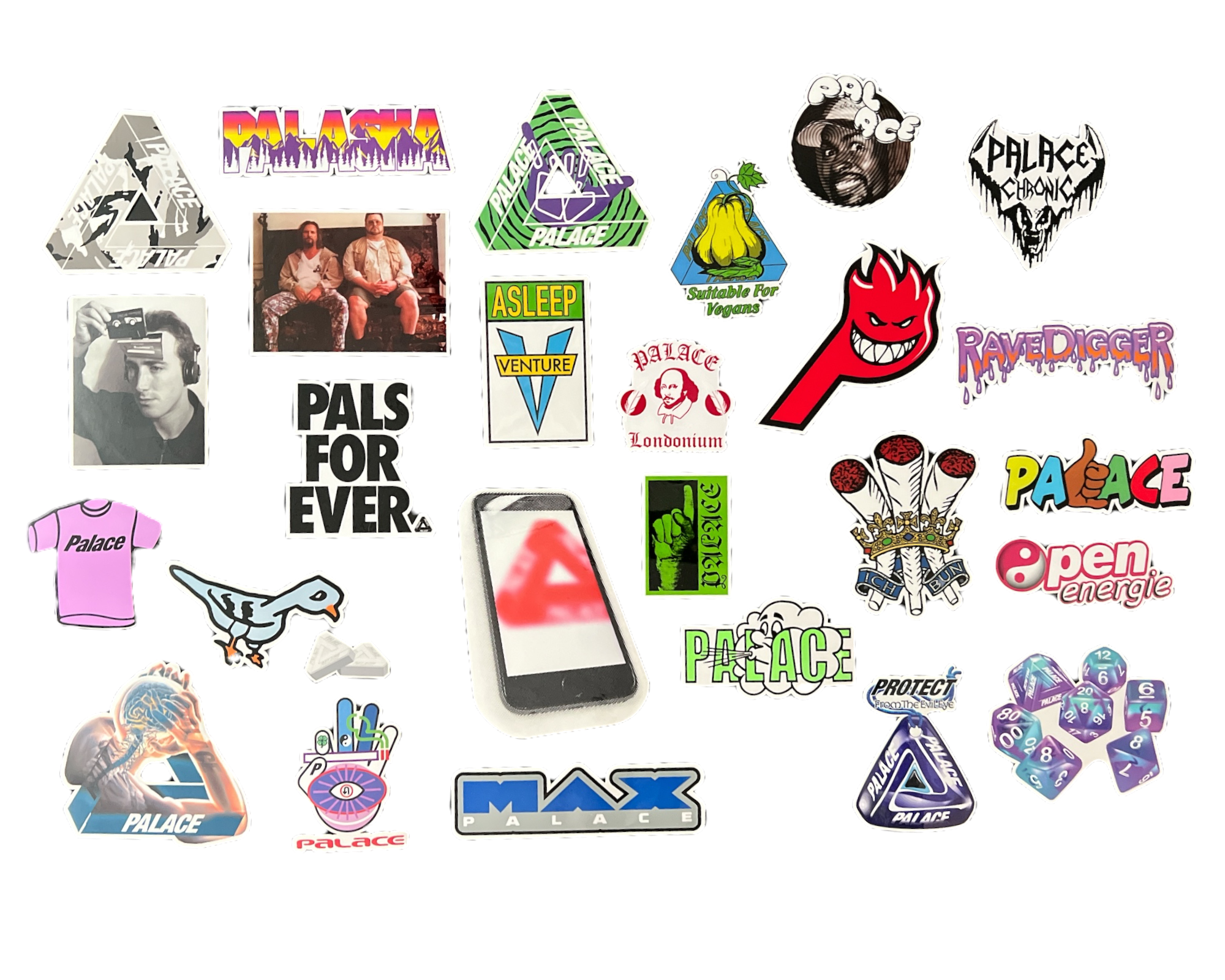 Palace Skateboards Stickers from sticker packs released in the 2020 seasons