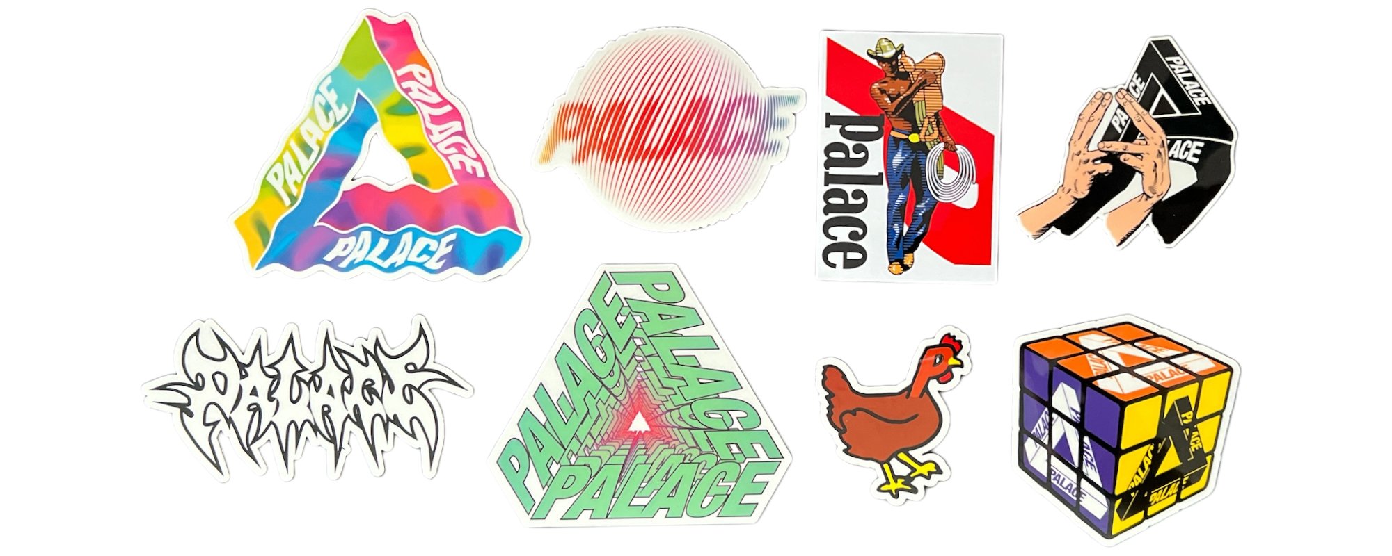 Palace Skateboards Stickers from sticker packs release in the Summer season of 2022.