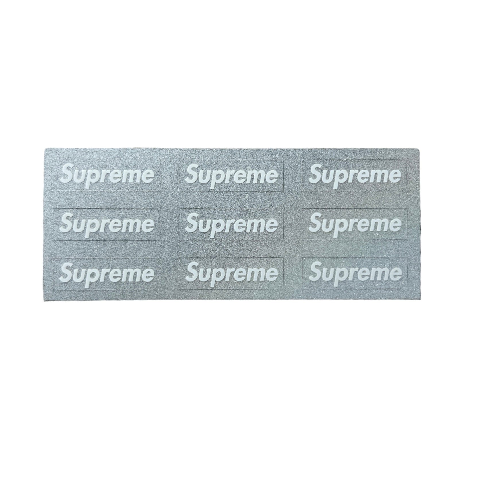 Supreme 3M Reflective Box Logo Sticker Mini Sticker Silver FW14