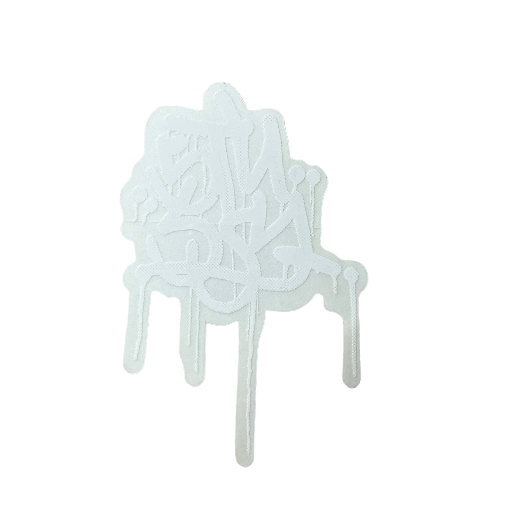 Stussy Grafitti Drips "Spray Can" Sticker White