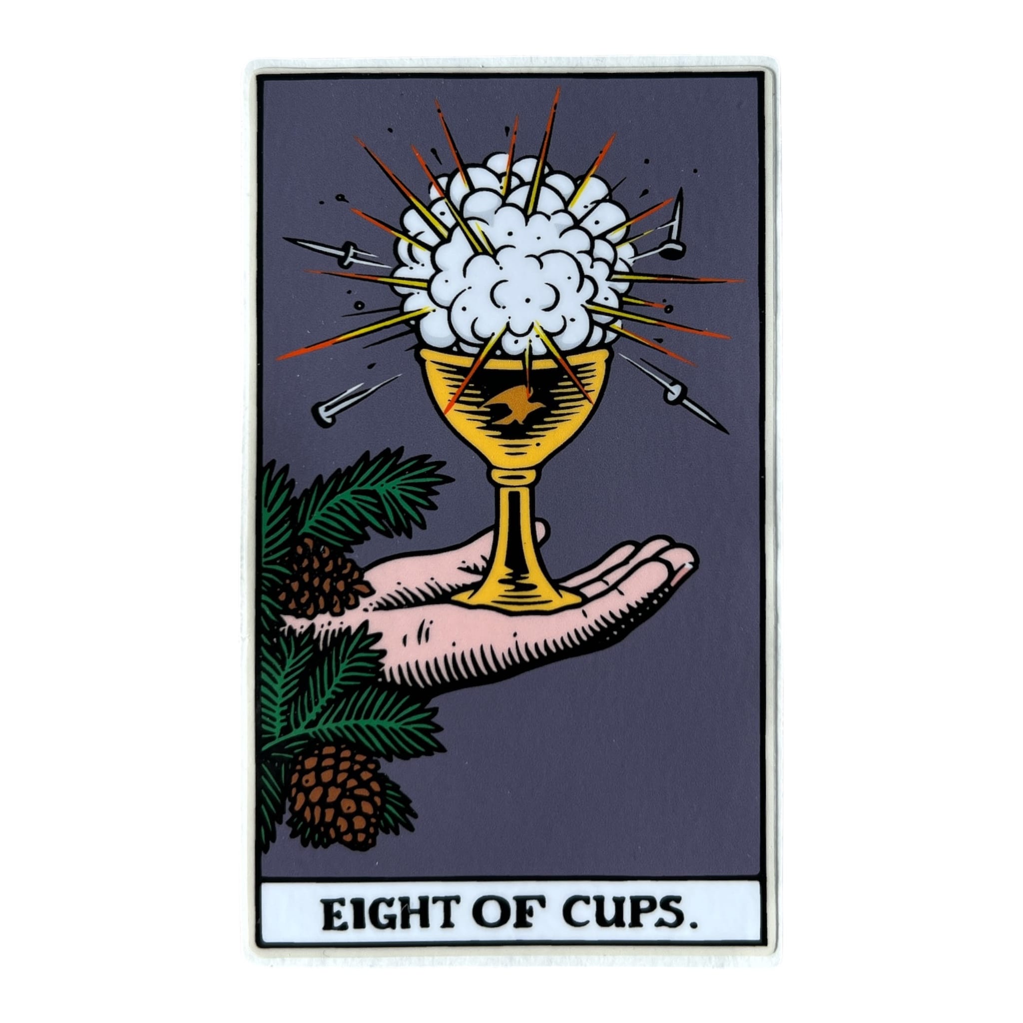 Strangelove Skateboards Tarot Eight of Cups Sticker