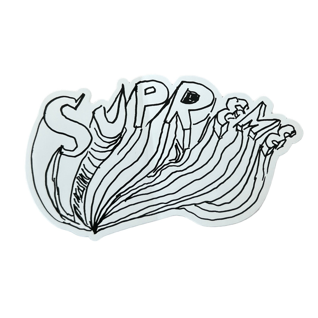 Supreme Daniel Johnston Script Sticker White SS15