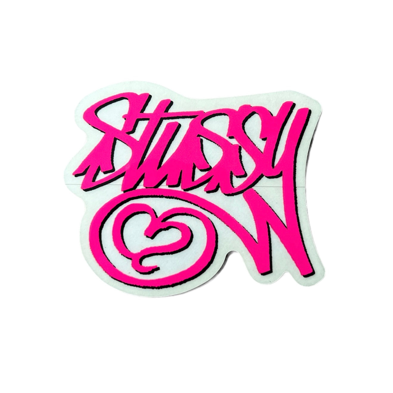 Stussy Heart Sticker Pink