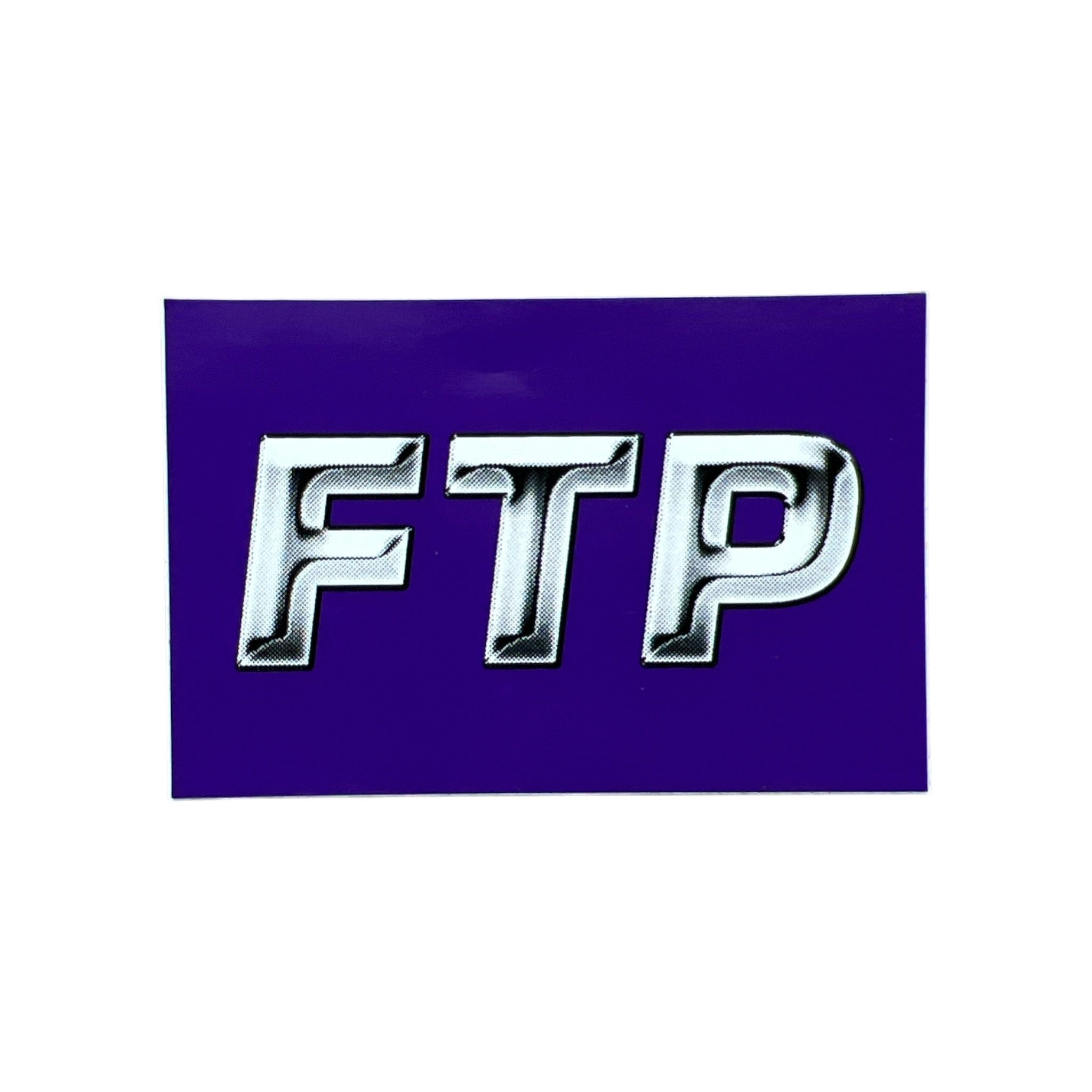 FTP OG Logo Silver on Purple Sticker
