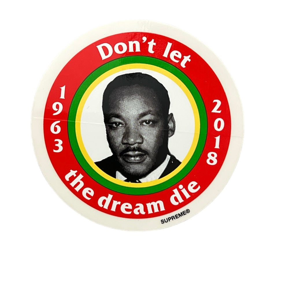 Supreme MLK Martin Luther King Sticker Red SS18