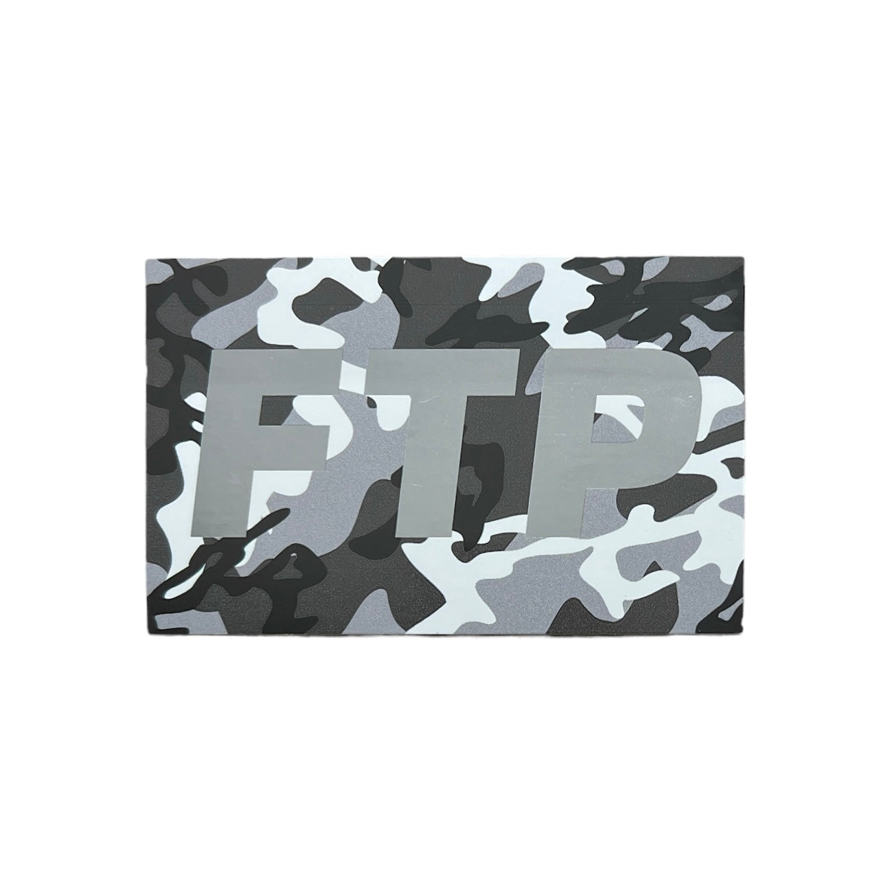 FTP Silver Foil on Snow Camo OG Logo Sticker FW23