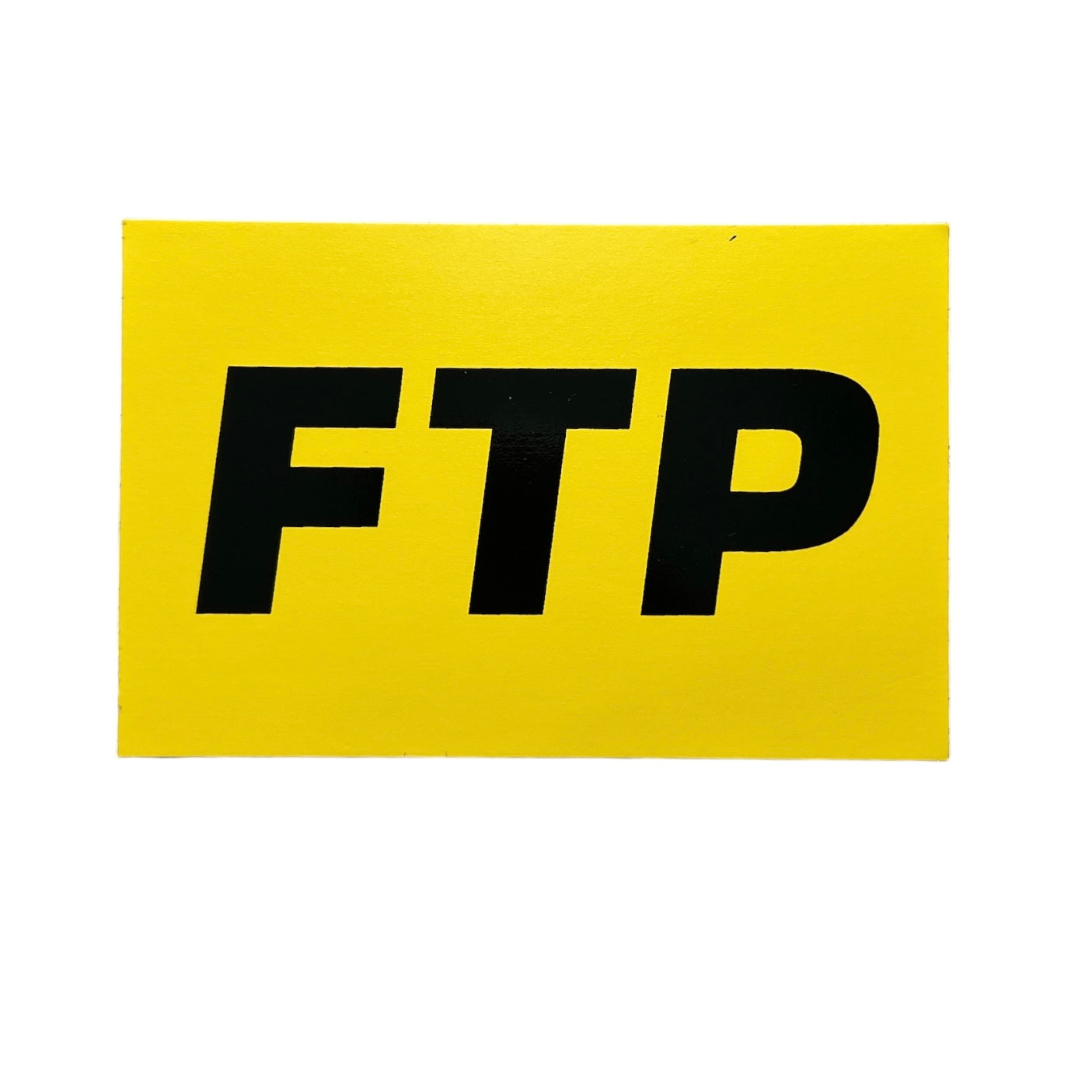 FTP OG Logo Black on Yellow Sticker FW23