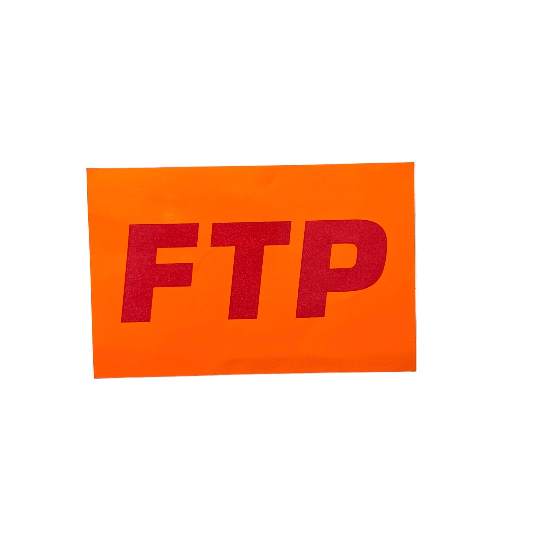 FTP OG Logo Red on Orange Sticker