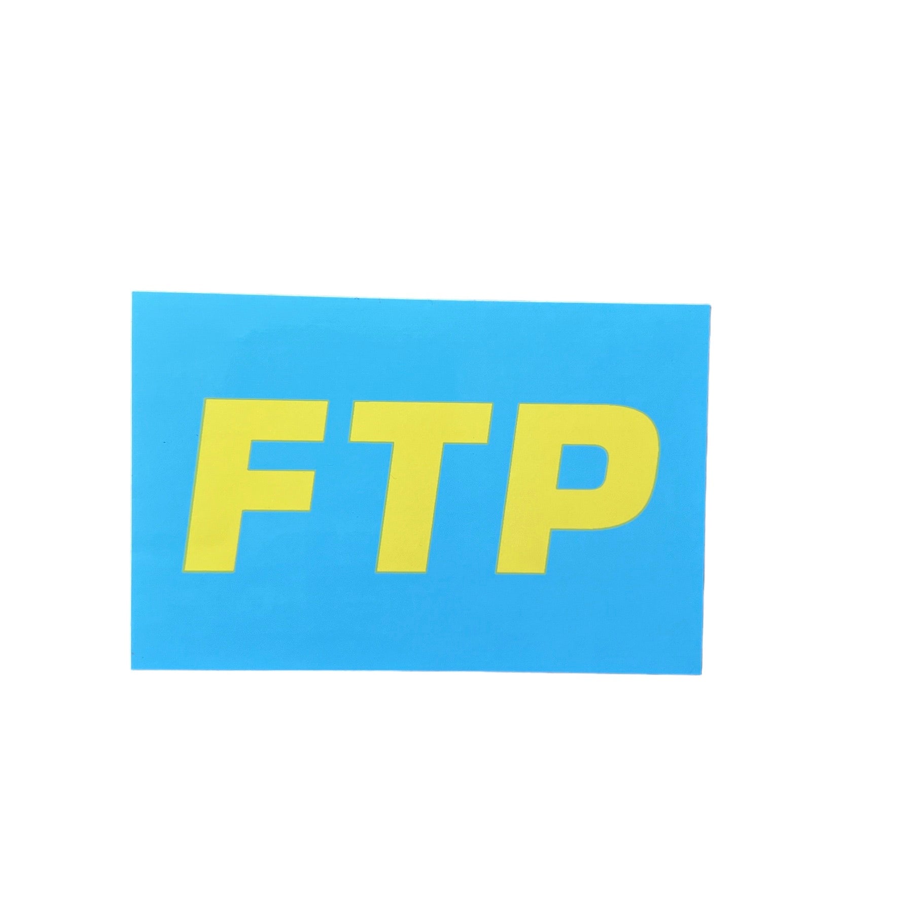 FTP OG Logo Yellow on Light Blue Sticker SS21