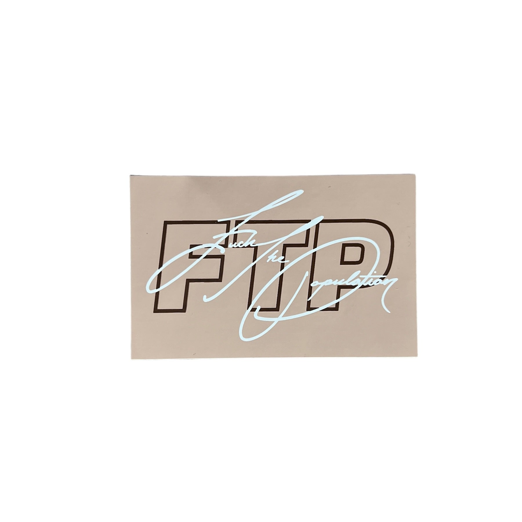 FTP OG Logo Signature Tan Sticker SS22