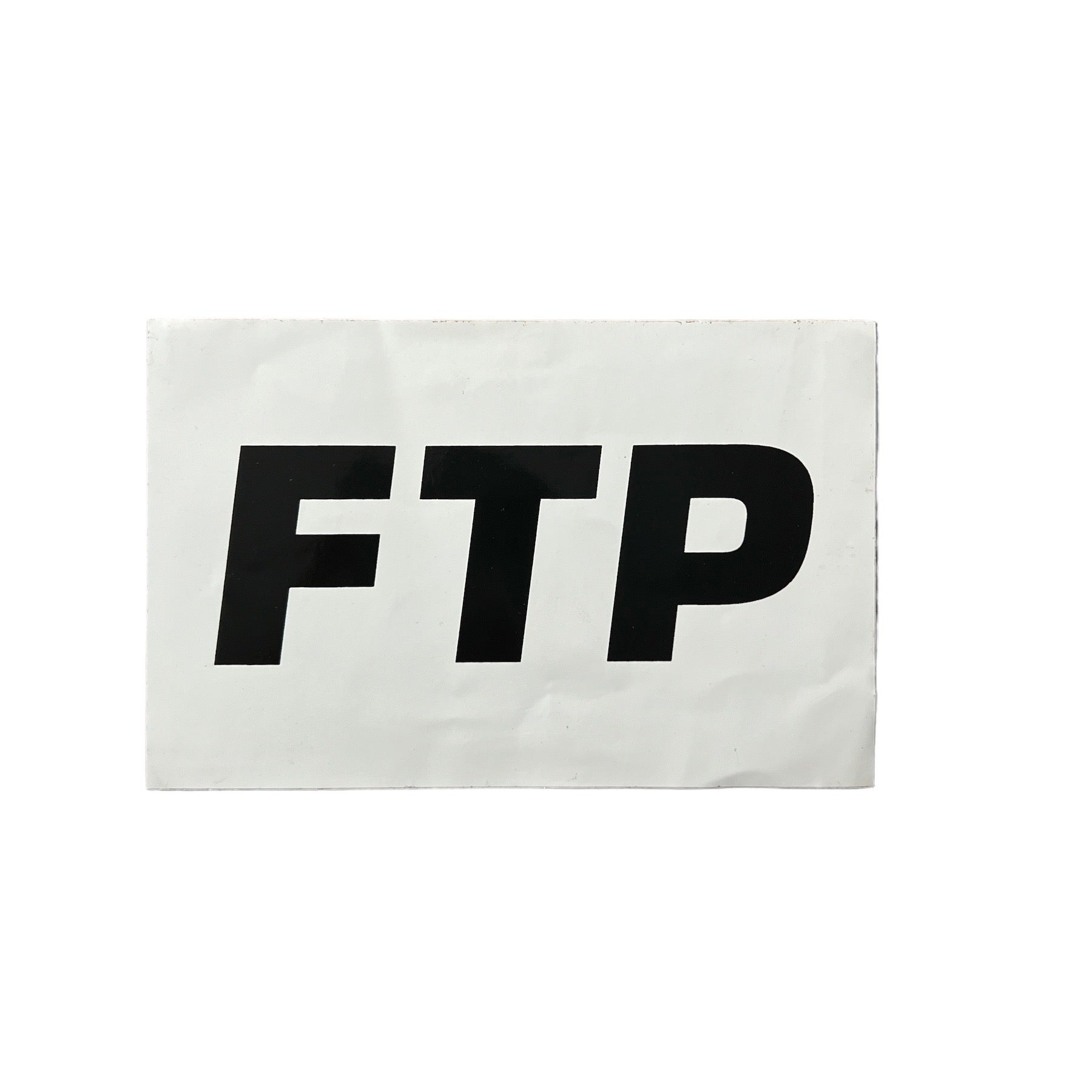 FTP Large Black on White OG Logo Sticker FW20