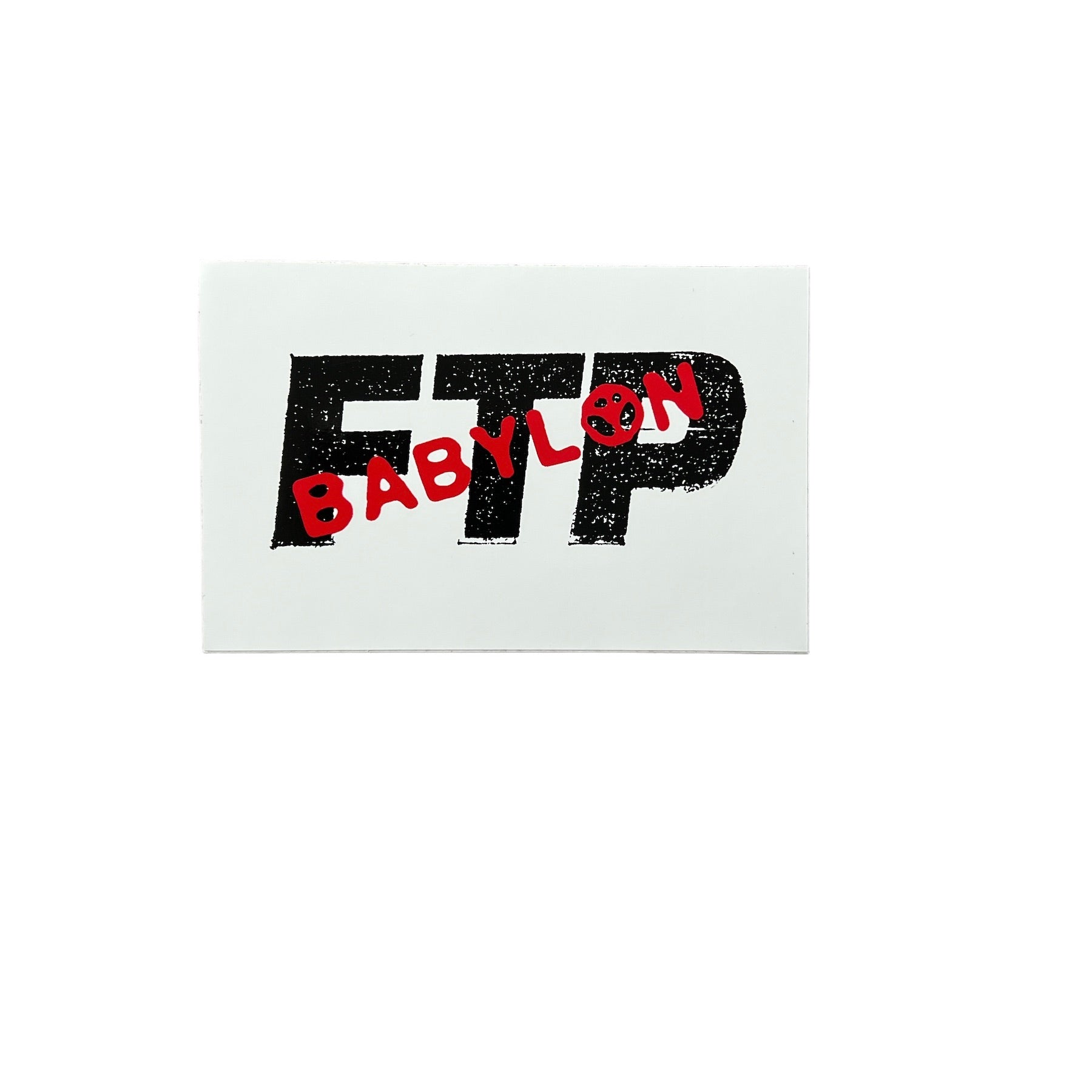 FTP X Babylon OG Logo Black on White Sticker FW20