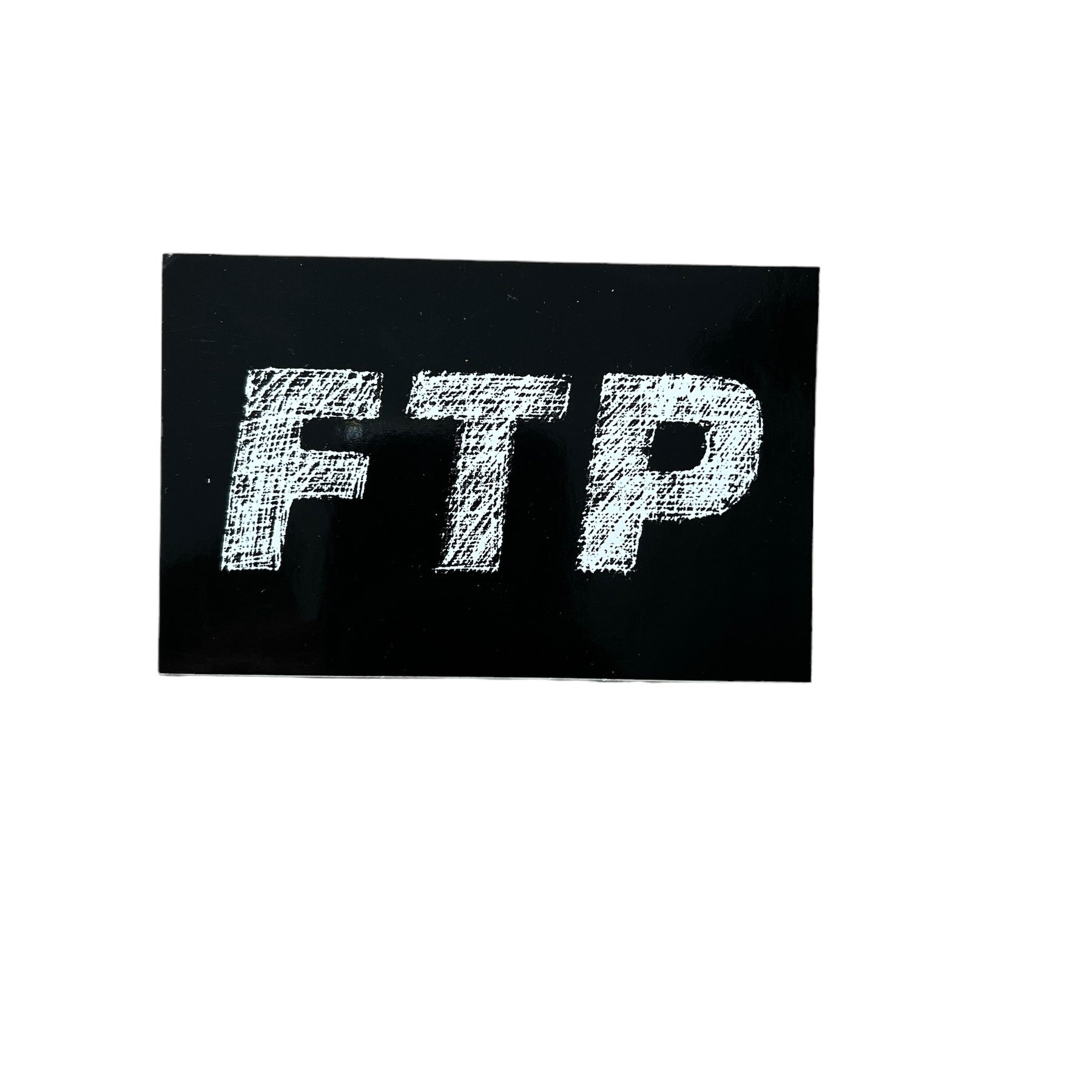 FTP White on Black Scribbles OG Logo Sticker FW21